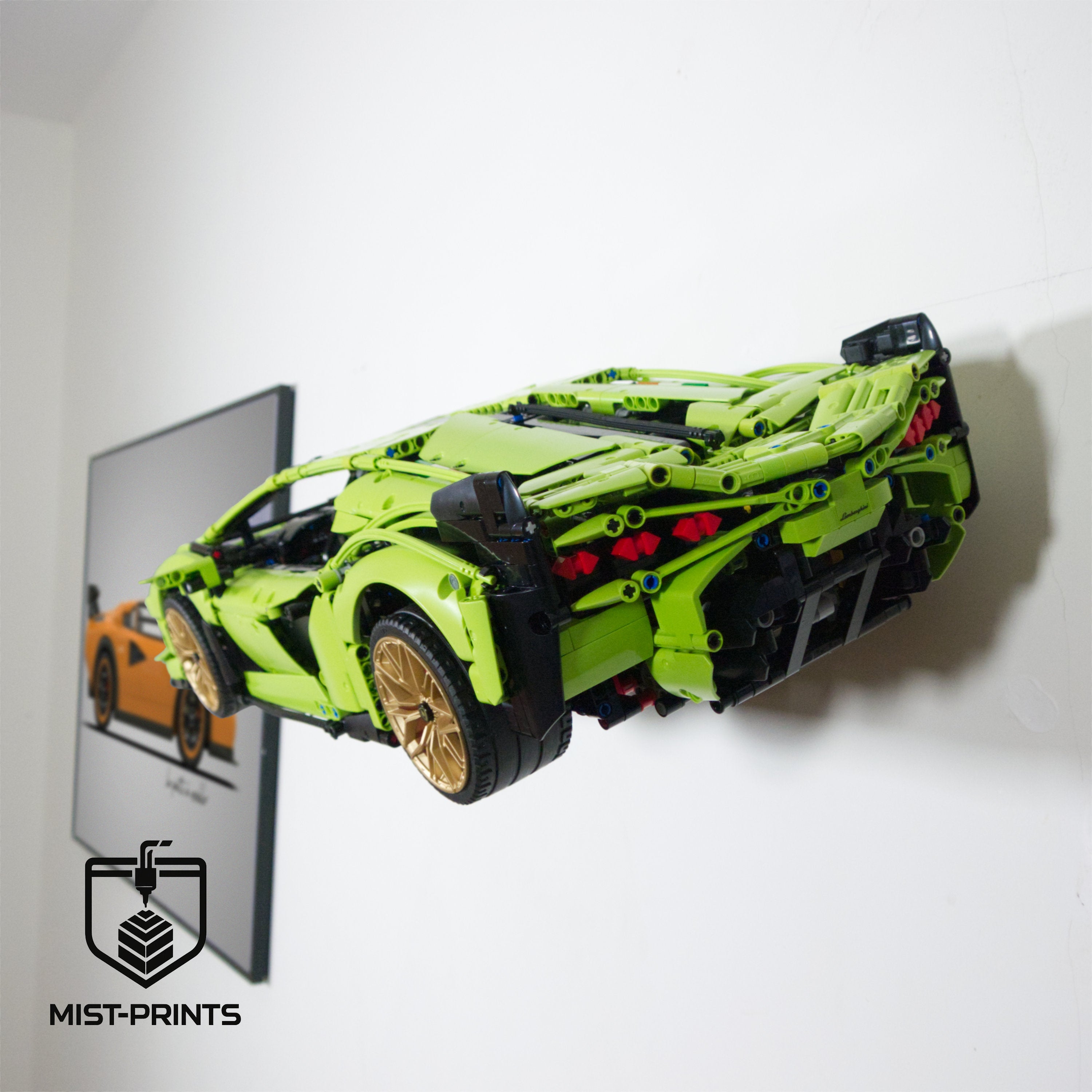 Premium Wandbeugel – Compatibel met LEGO® Technic Lamborghini Sián FKP 37 42115