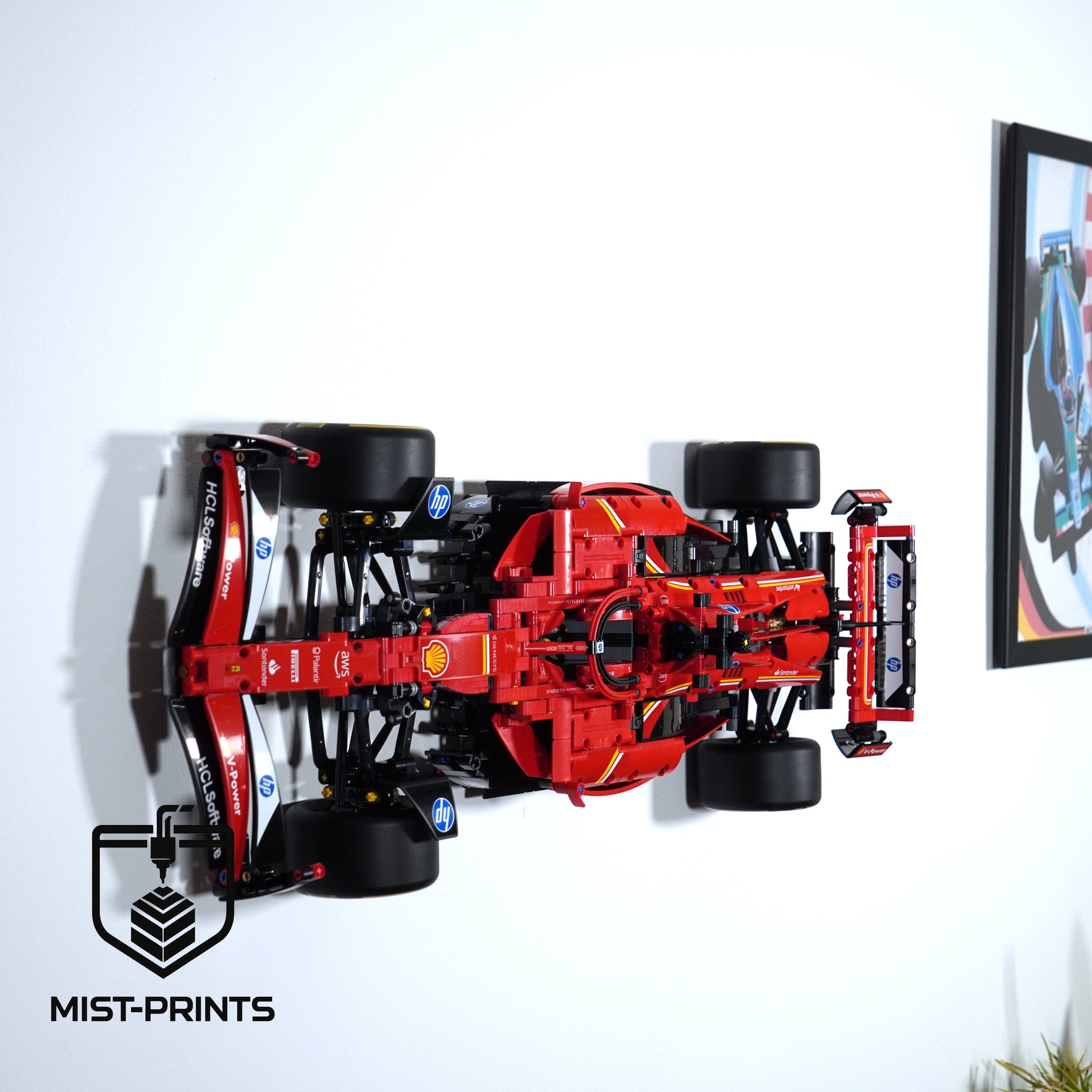 Universele 2-delige Wandbeugel – Compatibel met LEGO® Ferrari F1 42207