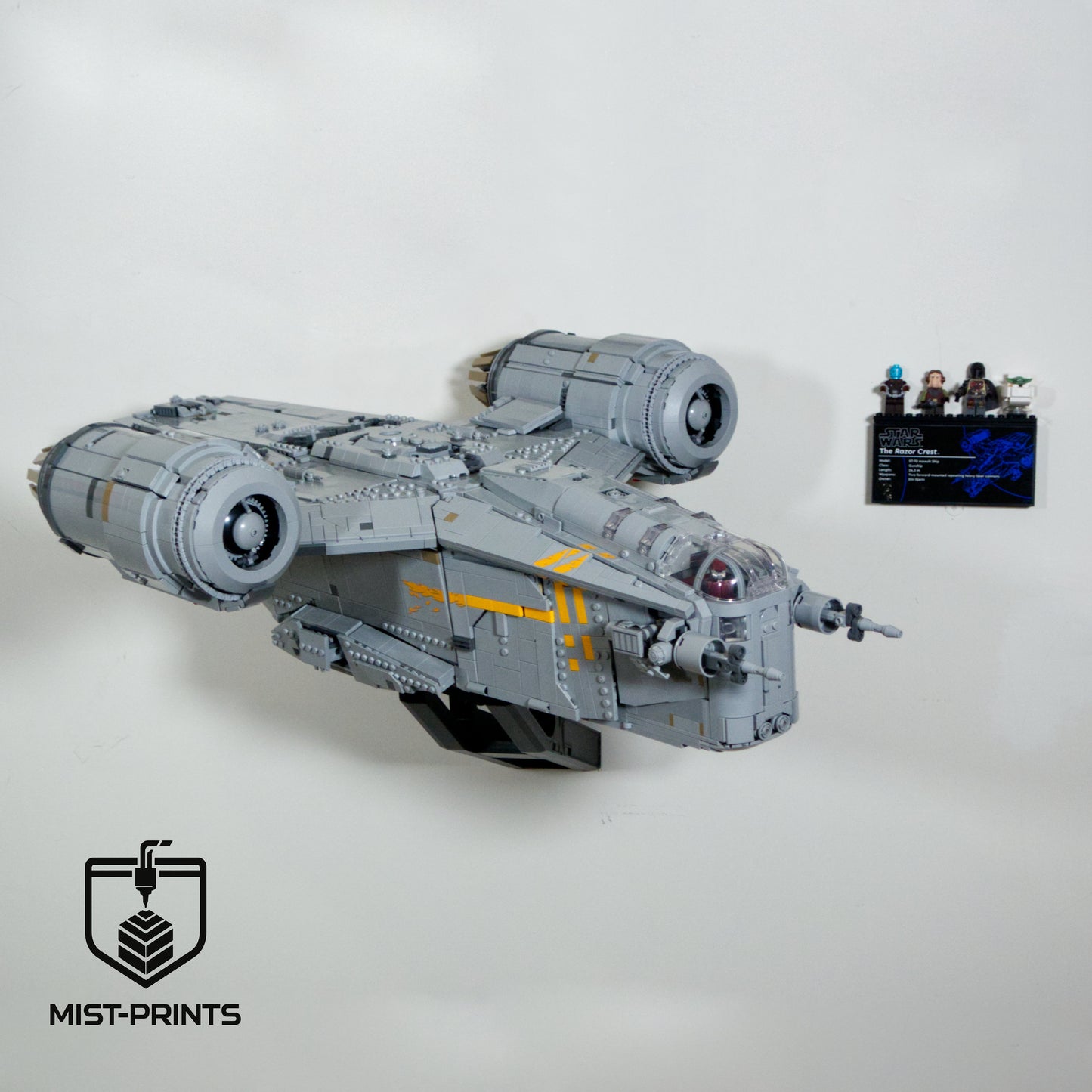 Premium Wandbeugel – Compatibel met LEGO® Star Wars™ UCS Razor Crest™ 75331