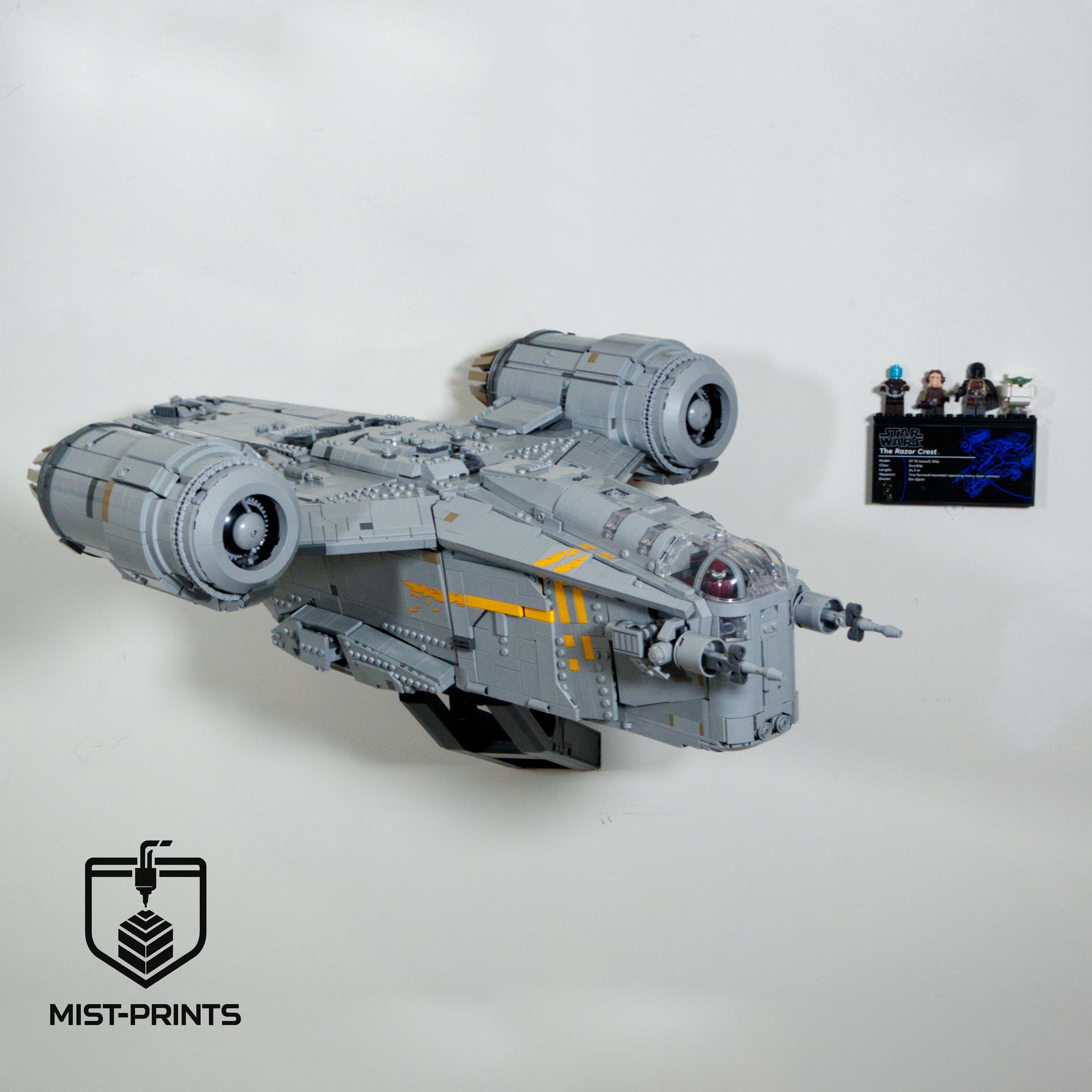 Premium Wandbeugel – Compatibel met LEGO® Star Wars™ UCS Razor Crest™ 75331