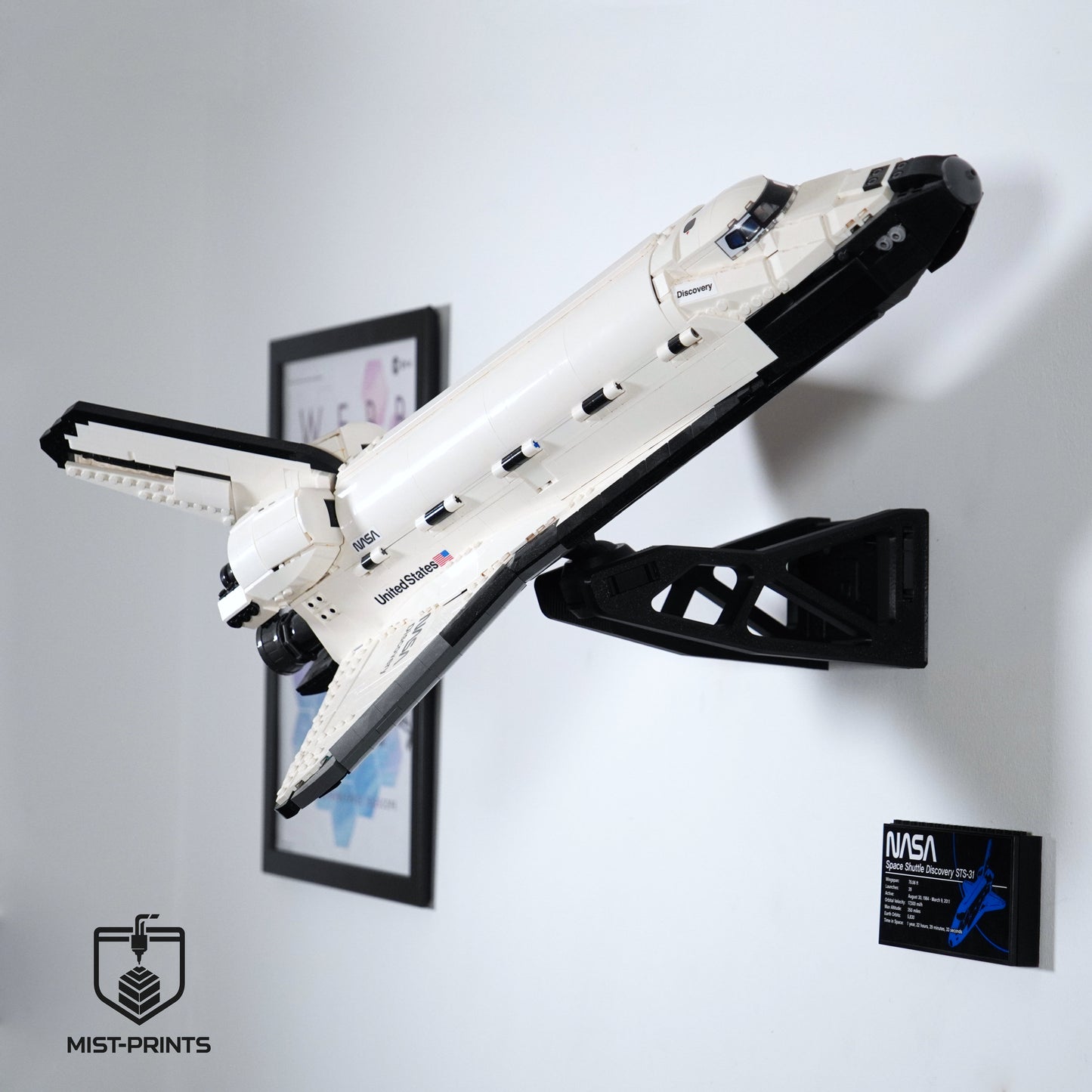Premium Wandbeugel – Compatibel met LEGO® NASA Space Shuttle Discovery 10283