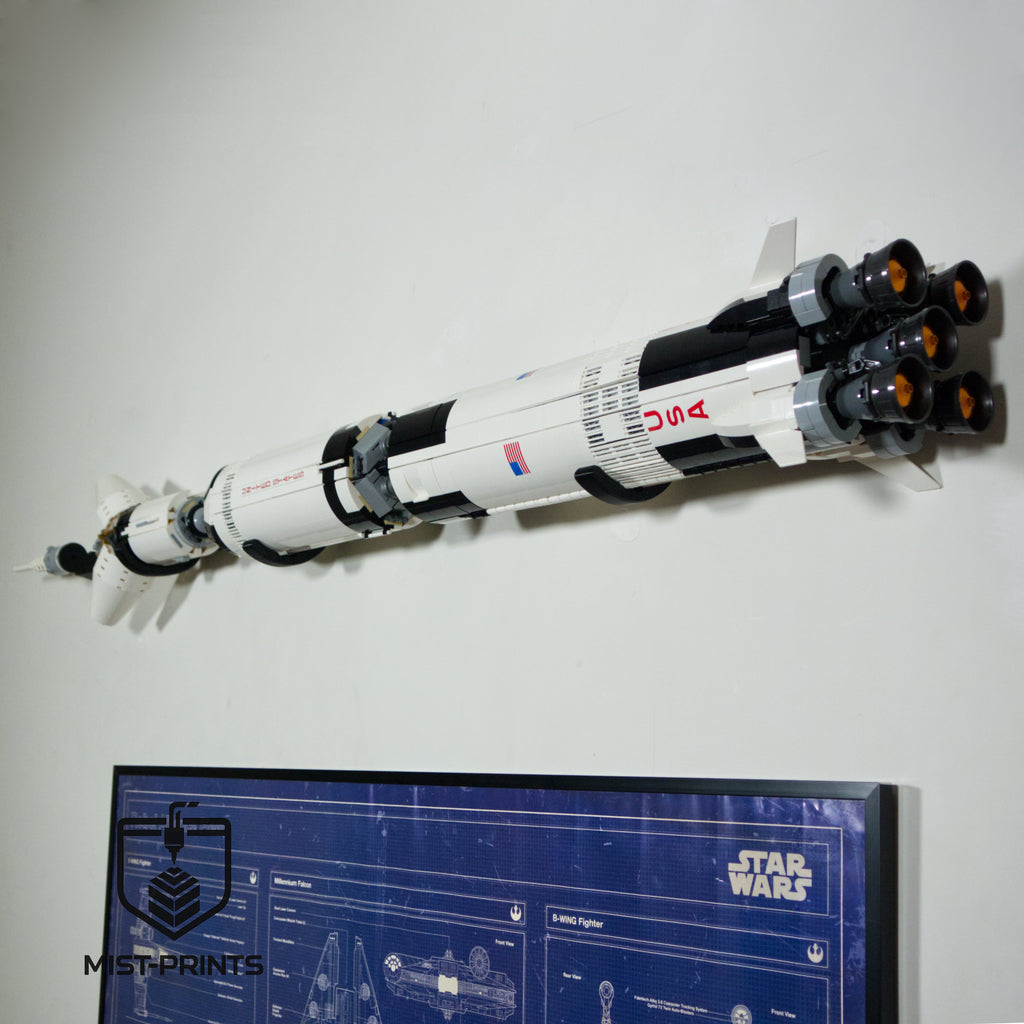 Premium Wandbeugel – Compatibel met LEGO® Ideas NASA Apollo Saturn V 92176 / 21309