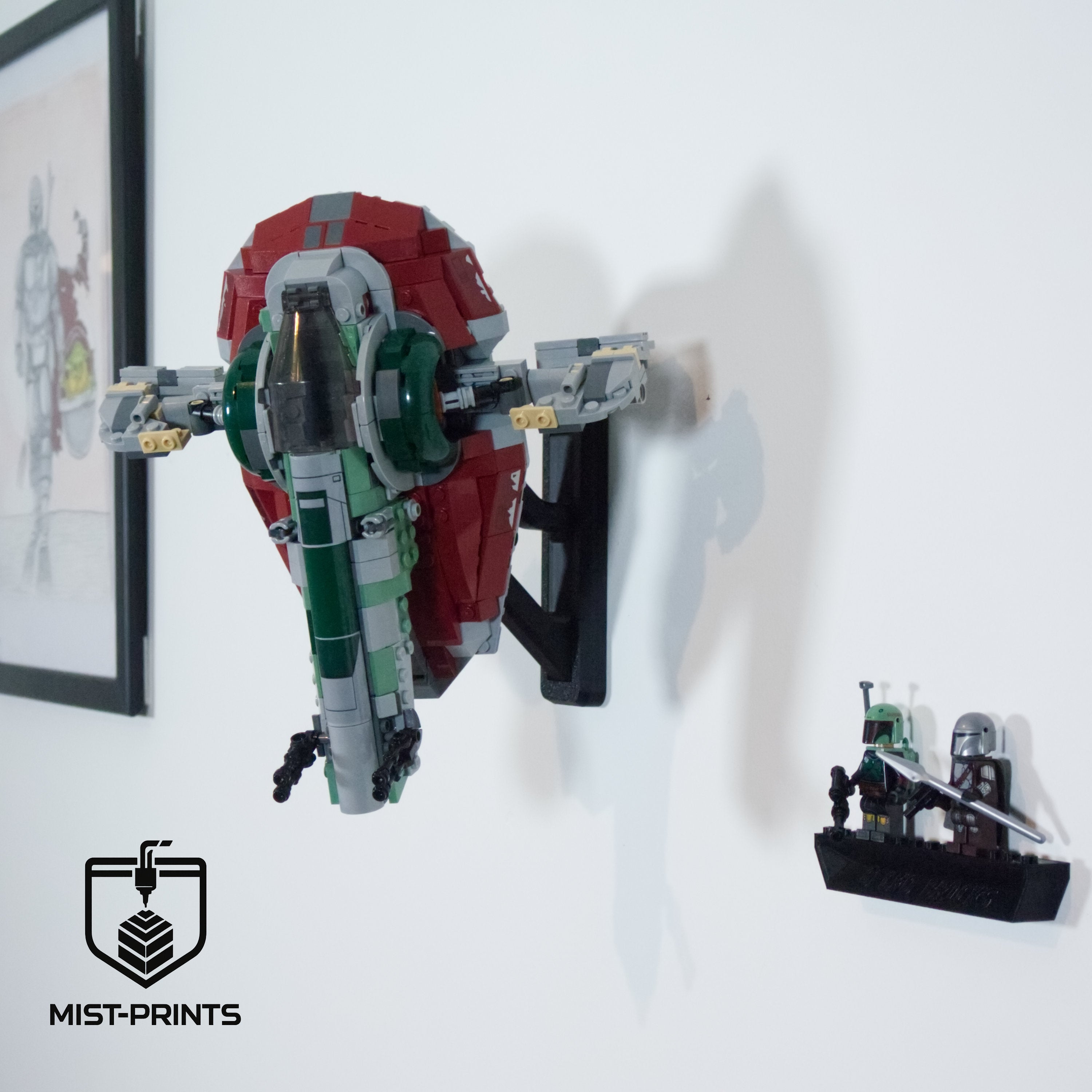 Premium Wandbeugel – Compatibel met LEGO® Star Wars™ Boba Fett’s Starship™ 75312