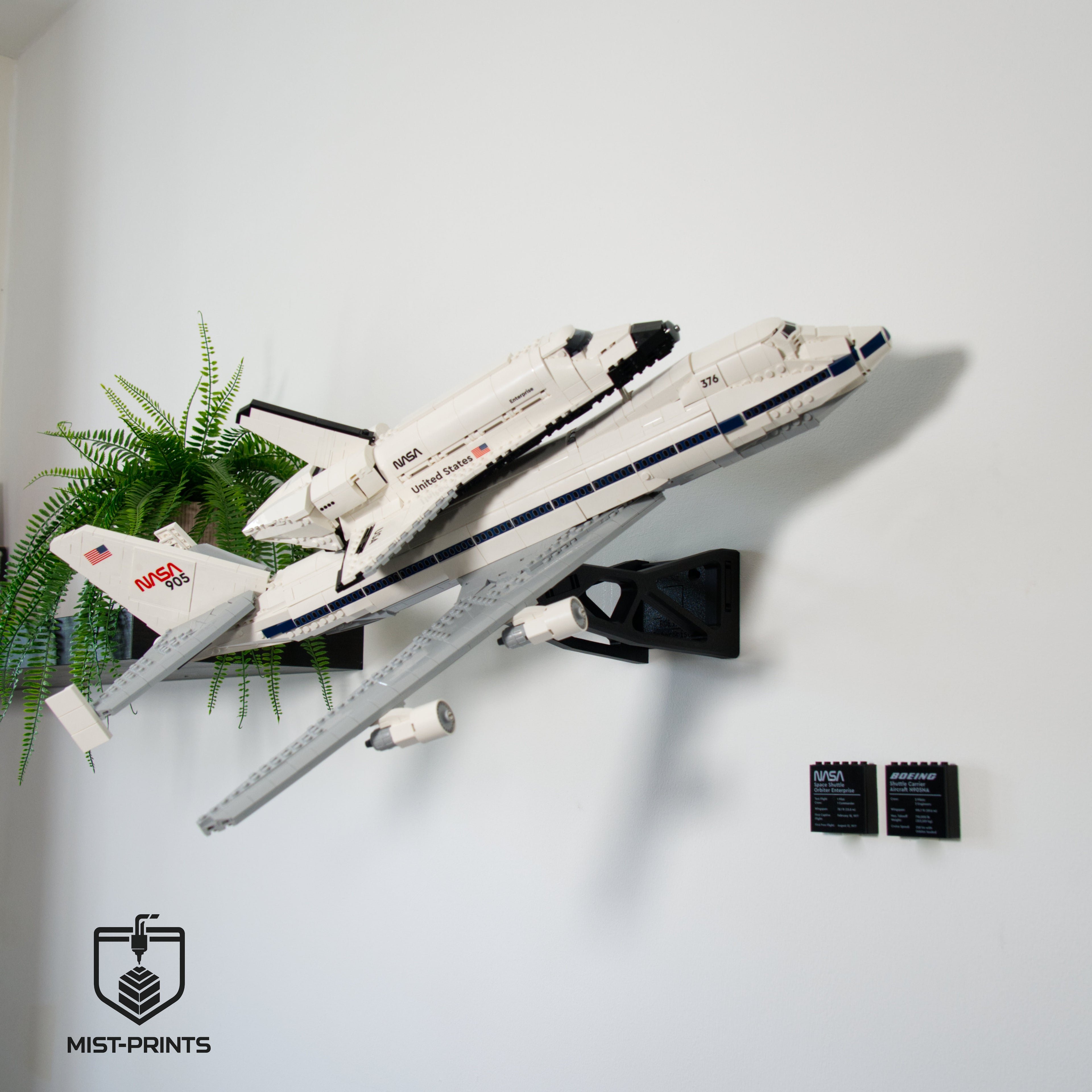 Premium Wandbeugel – Compatibel met LEGO® Icons Shuttle Carrier Aircraft 10360