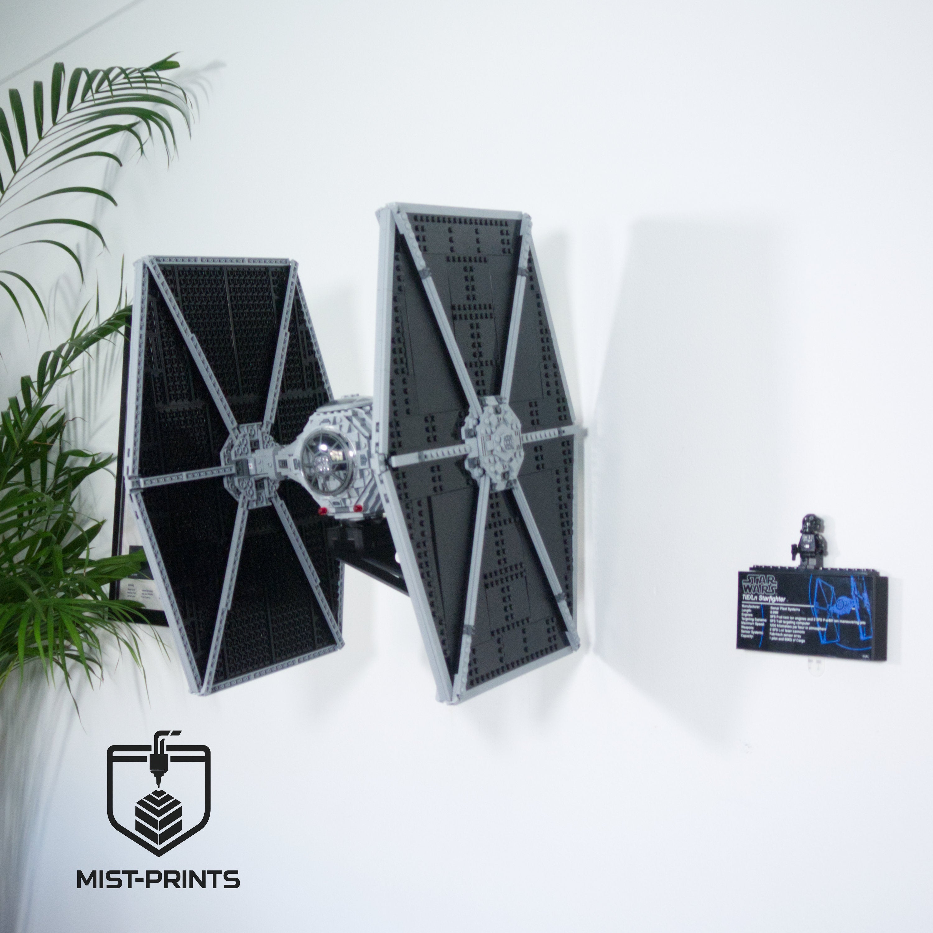Premium Wandbeugel – Compatibel met LEGO® Star Wars™ UCS TIE Fighter™ 75095