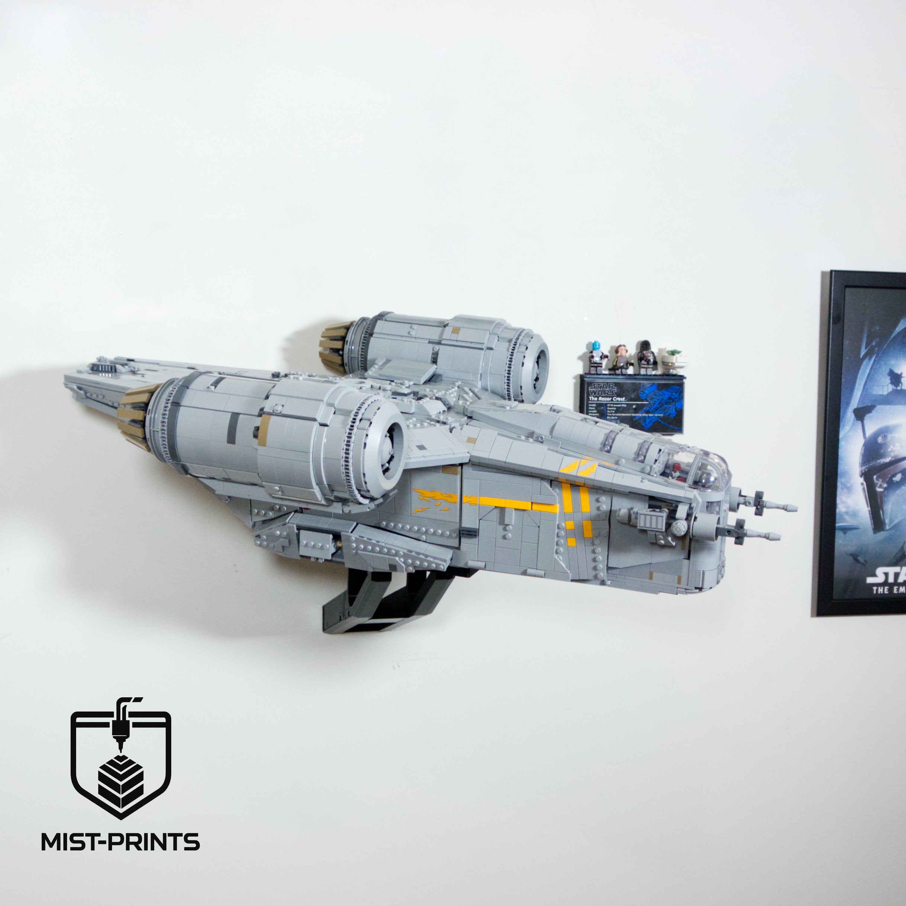Premium Wandbeugel – Compatibel met LEGO® Star Wars™ UCS Razor Crest™ 75331