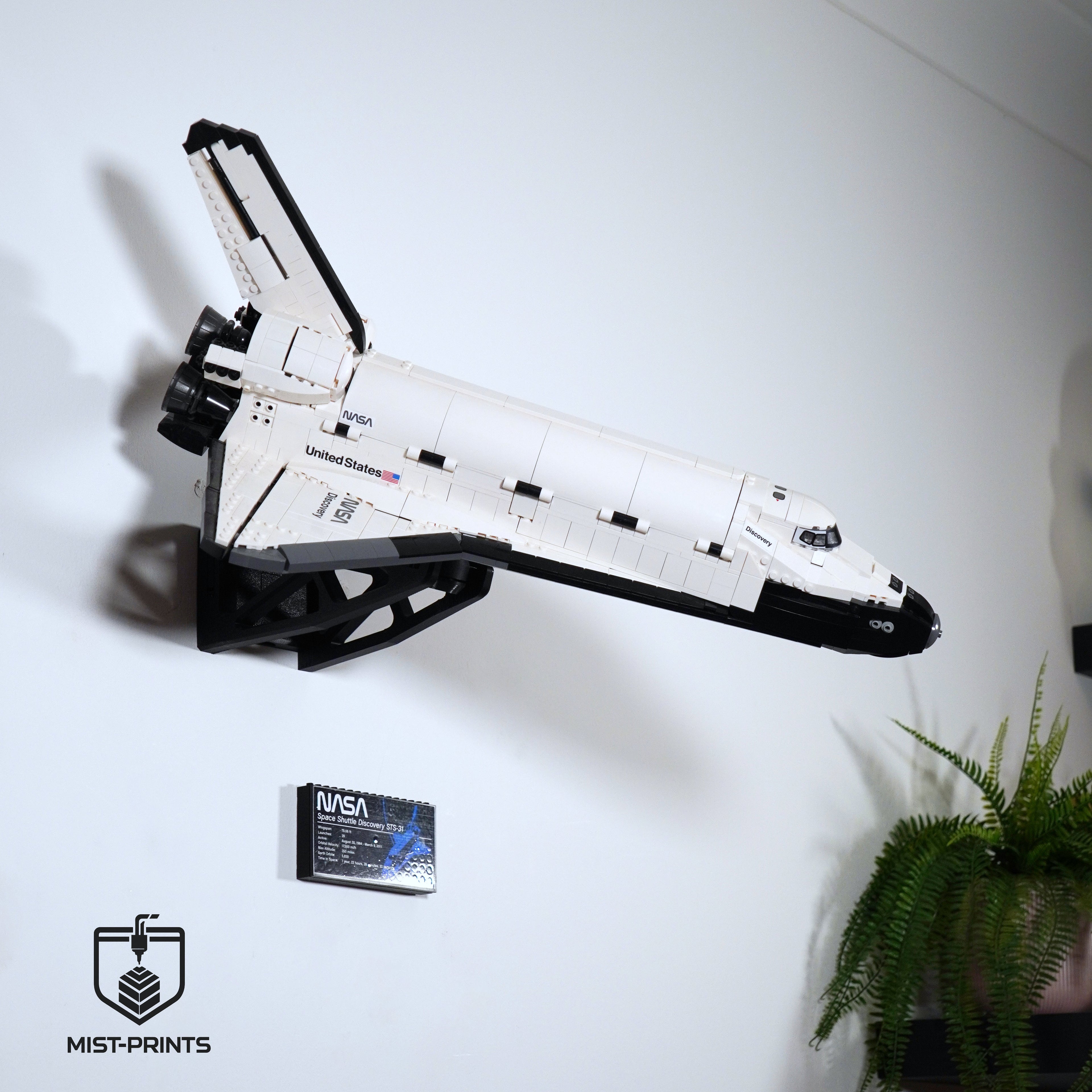 Premium Wandbeugel – Compatibel met LEGO® NASA Space Shuttle Discovery 10283