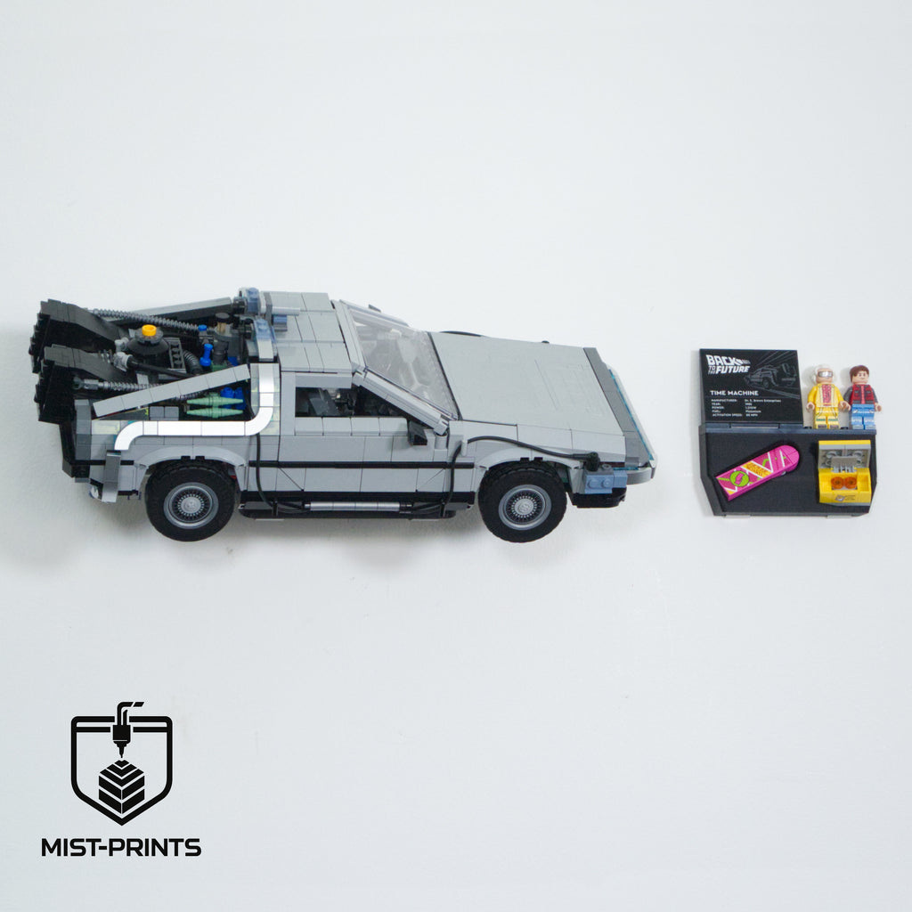 Premium Wandbeugel – Compatibel met LEGO® Back to the Future Time Machine 10300