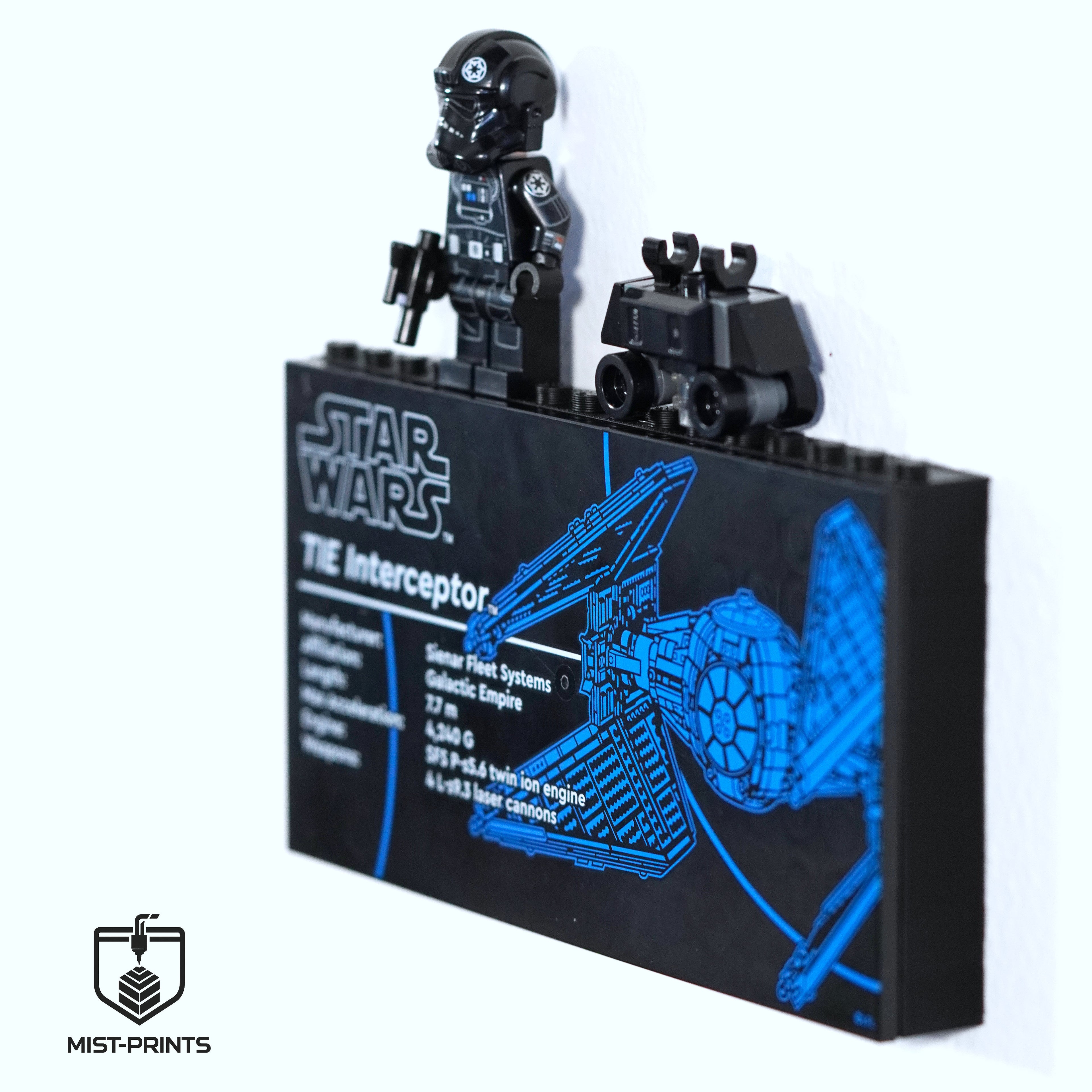 Premium Wandbeugel – Compatibel met LEGO® Star Wars™ UCS TIE Interceptor™ 75382