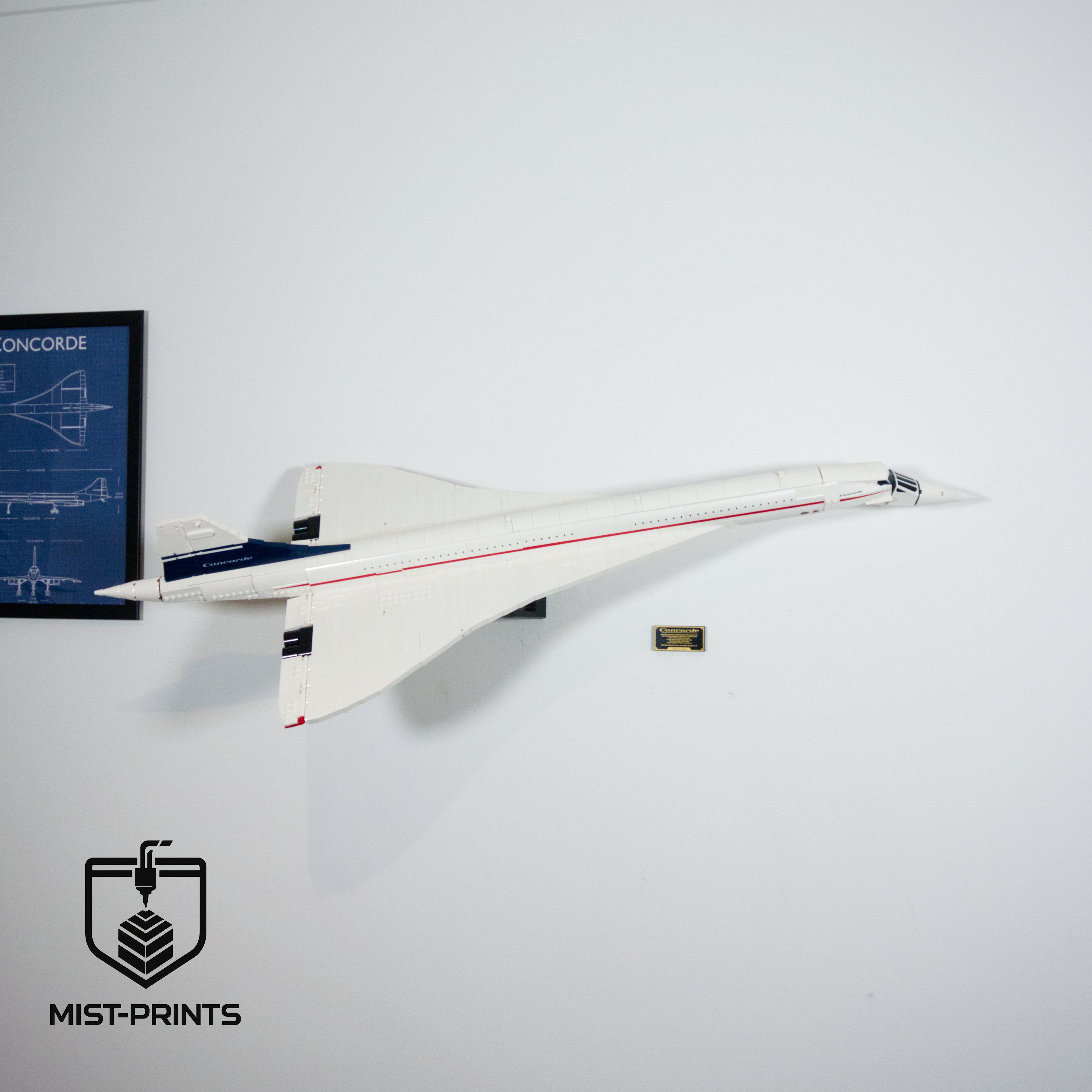 Premium Wandbeugel – Compatibel met LEGO® Concorde 10318