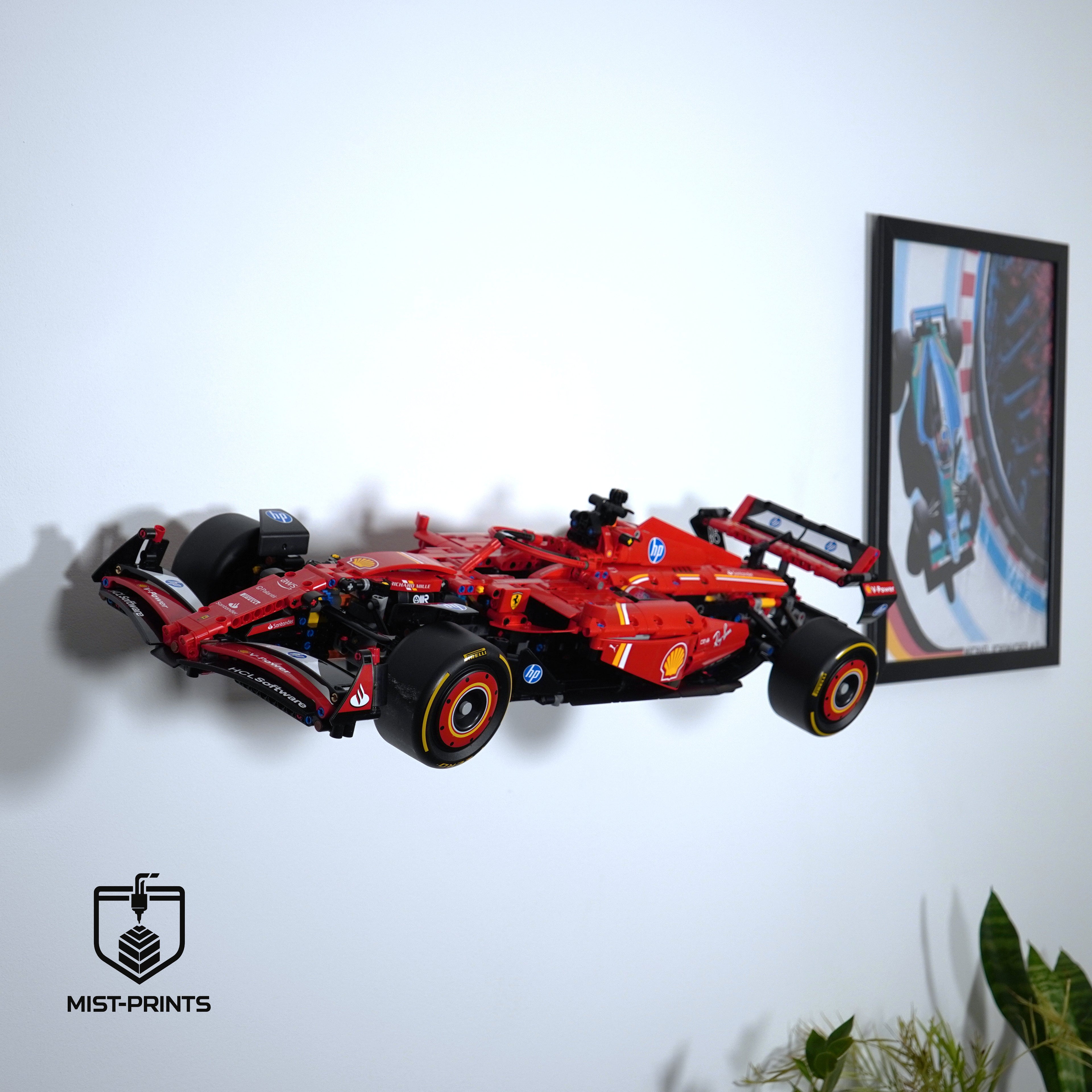 Premium Wandbeugel – Compatibel met LEGO® Ferrari F1 42207