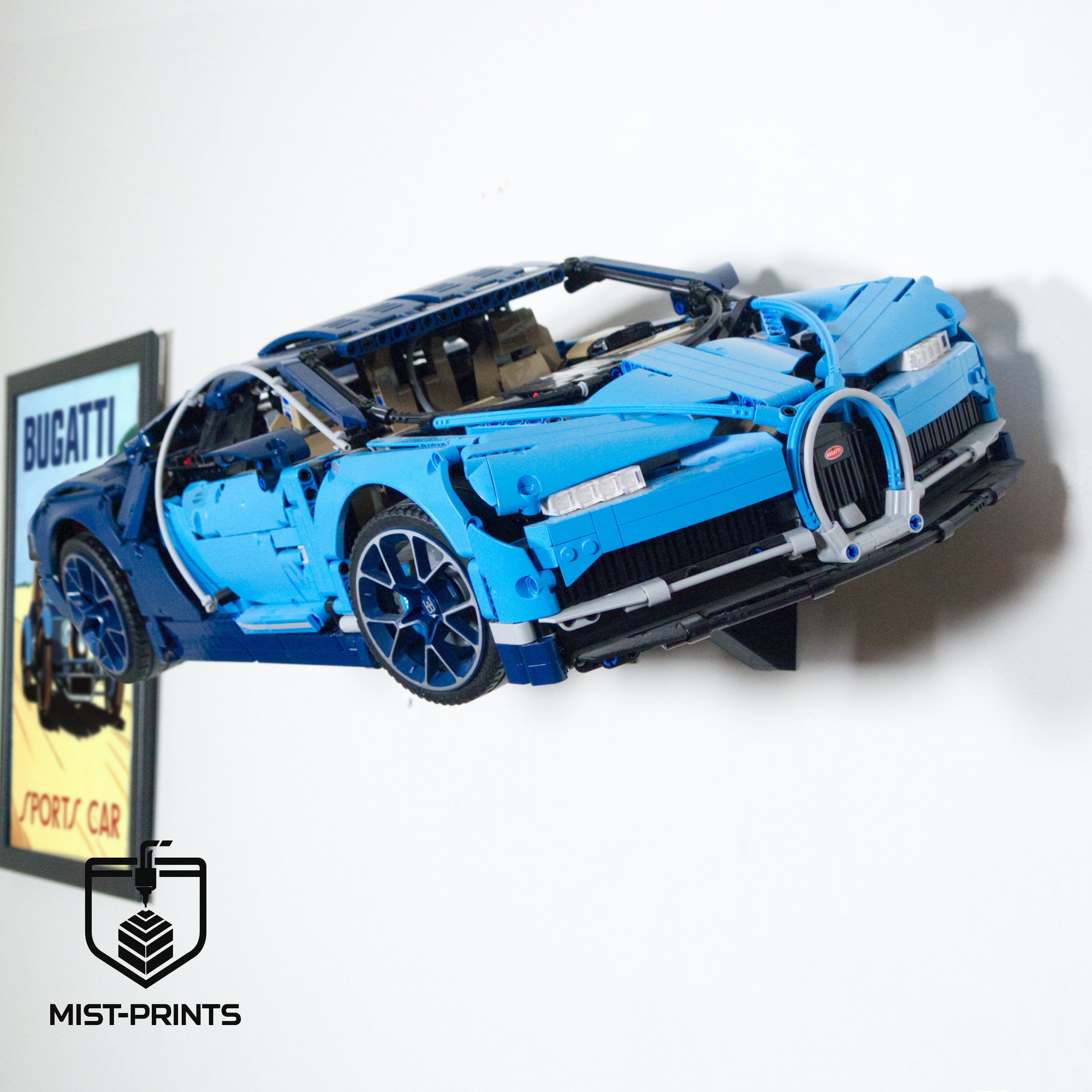Premium Wandbeugel – Compatibel met LEGO® Technic Bugatti Chiron 42083