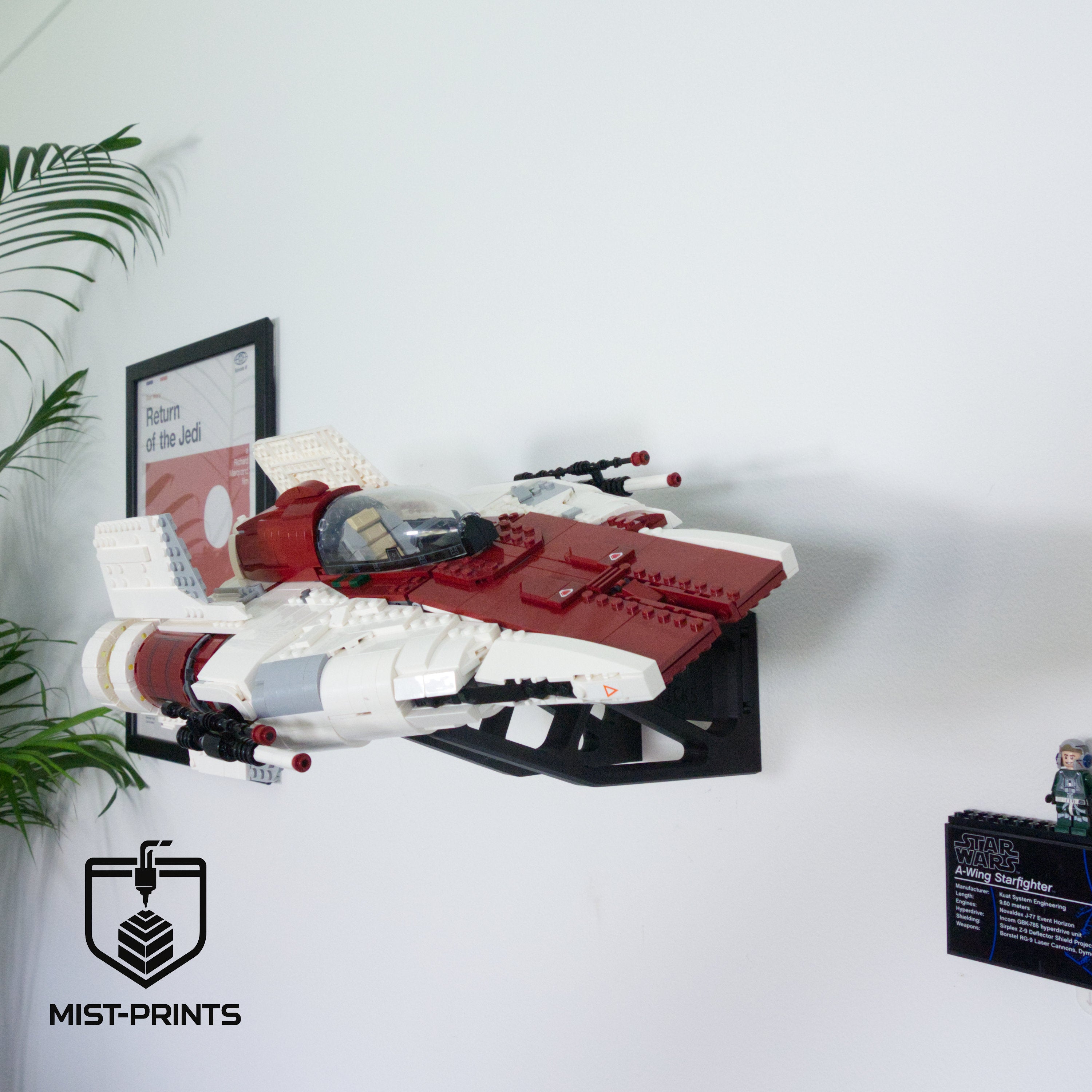 Premium Wandbeugel – Compatibel met LEGO® Star Wars™ UCS A-Wing Starfighter™ 75275