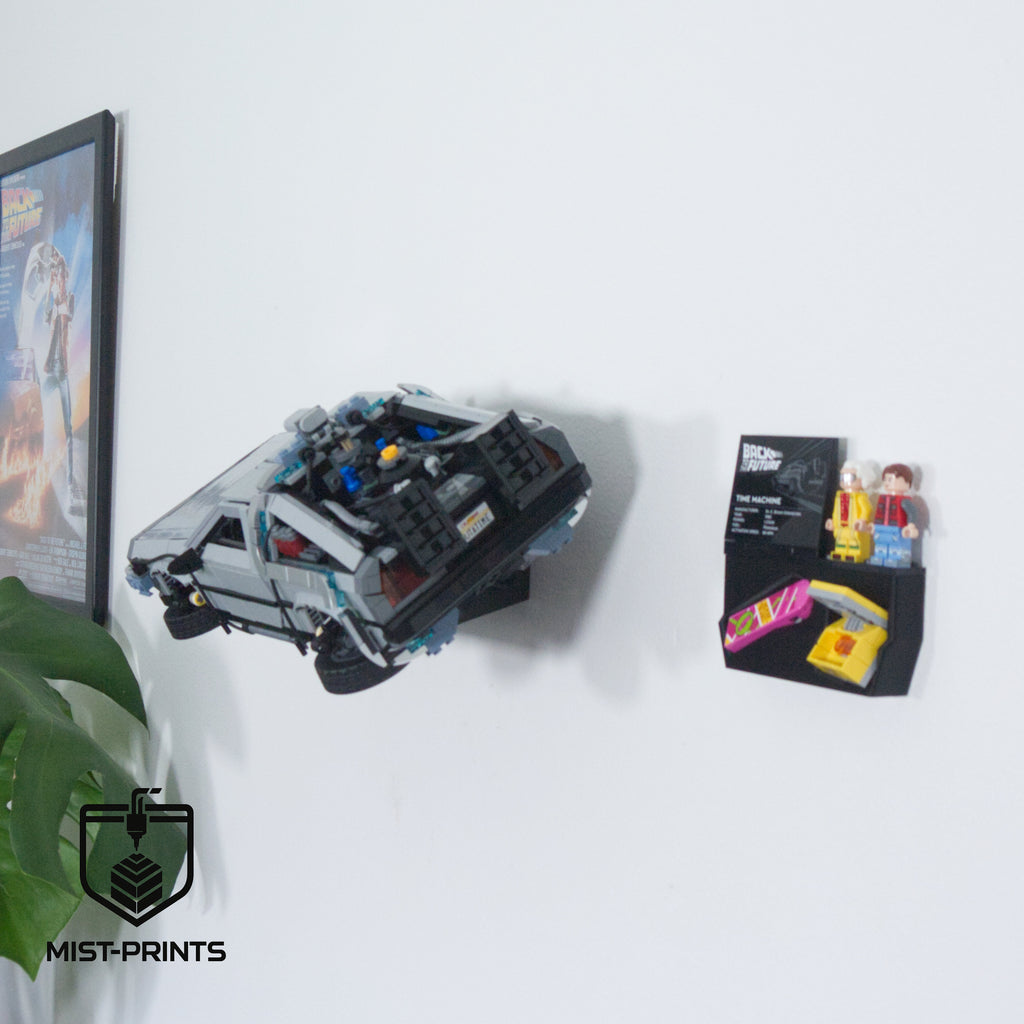 Premium Wandbeugel – Compatibel met LEGO® Back to the Future Time Machine 10300