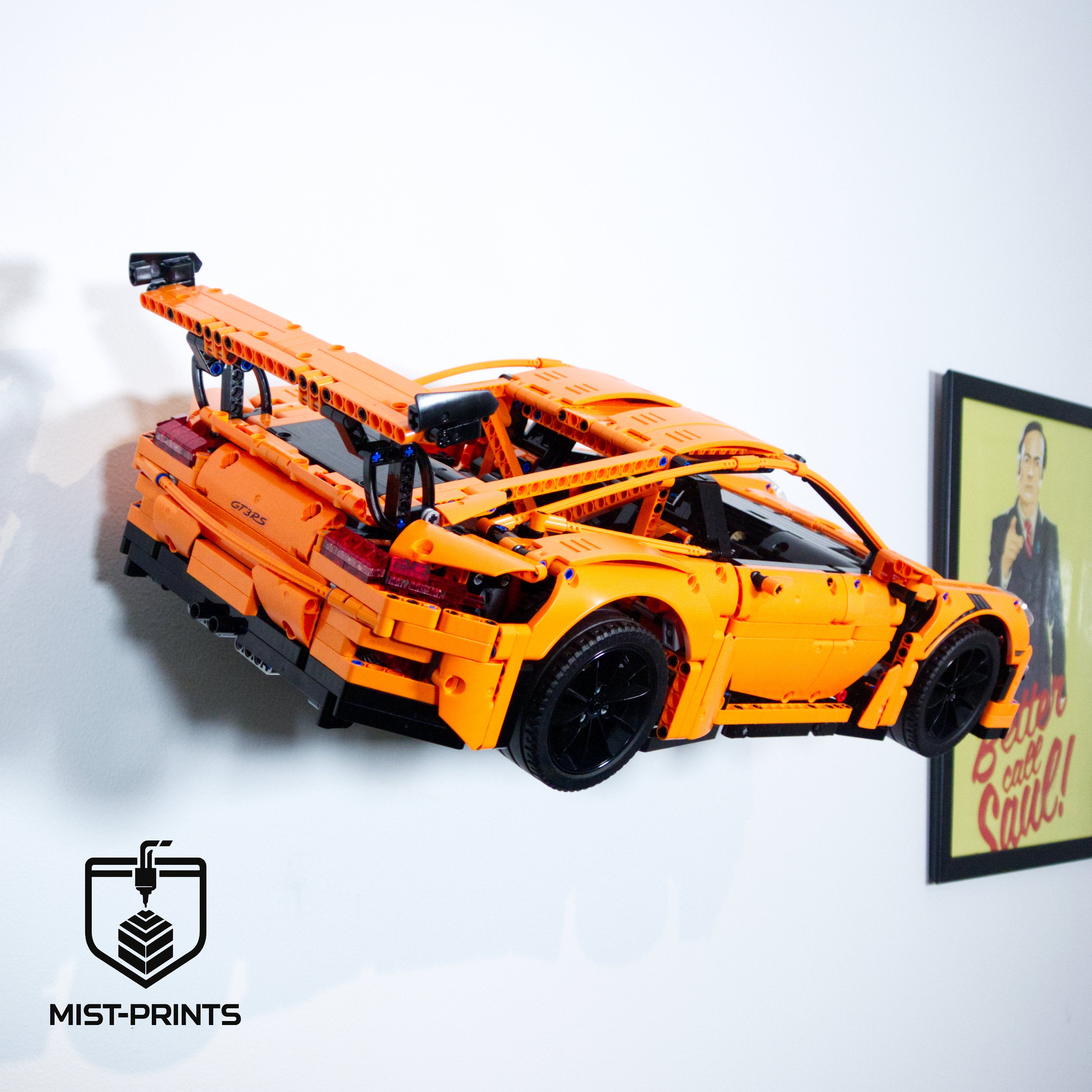 Premium Wandbeugel – Compatibel met LEGO® Technic Porsche 911 GT3 RS 42056