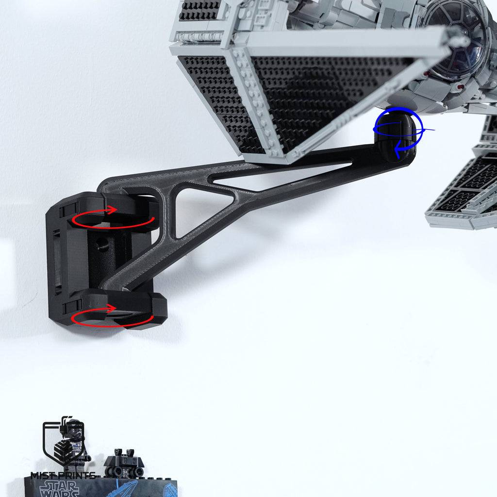 Premium Wandbeugel – Compatibel met LEGO® Star Wars™ UCS TIE Interceptor™ 75382