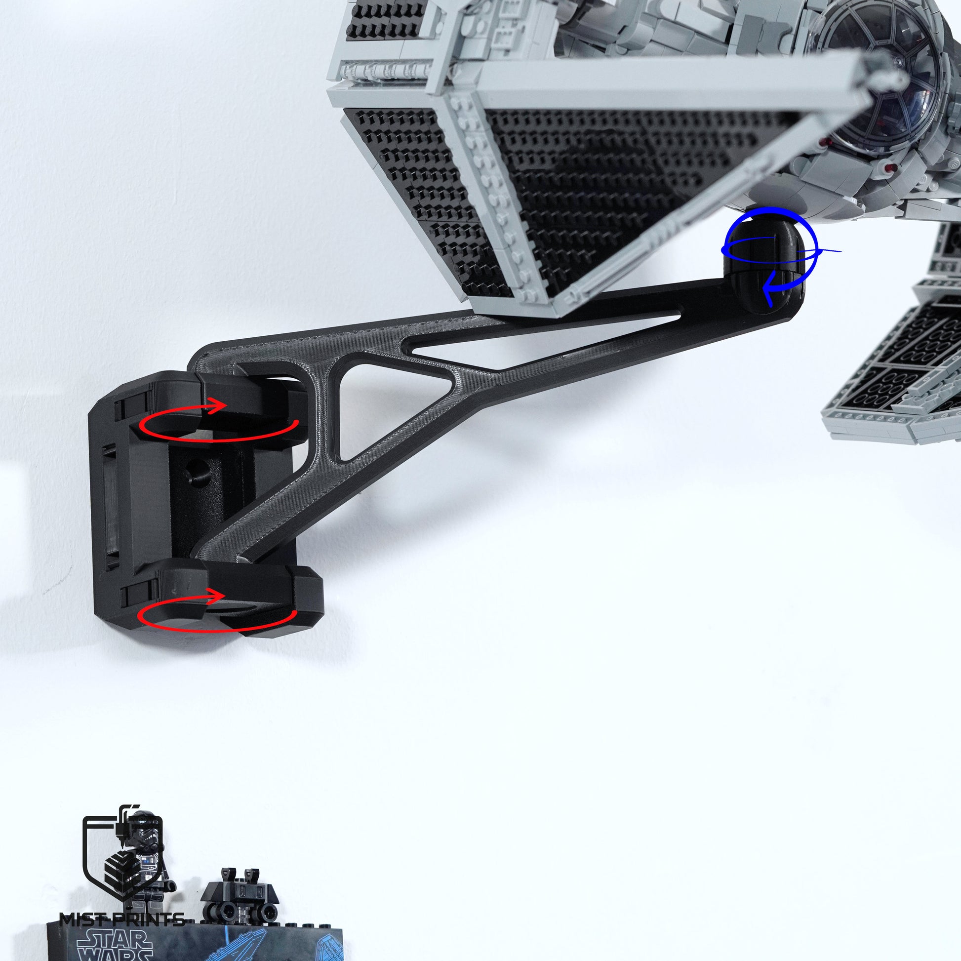 Premium Wandbeugel – Compatibel met LEGO® Star Wars™ UCS TIE Interceptor™ 75382