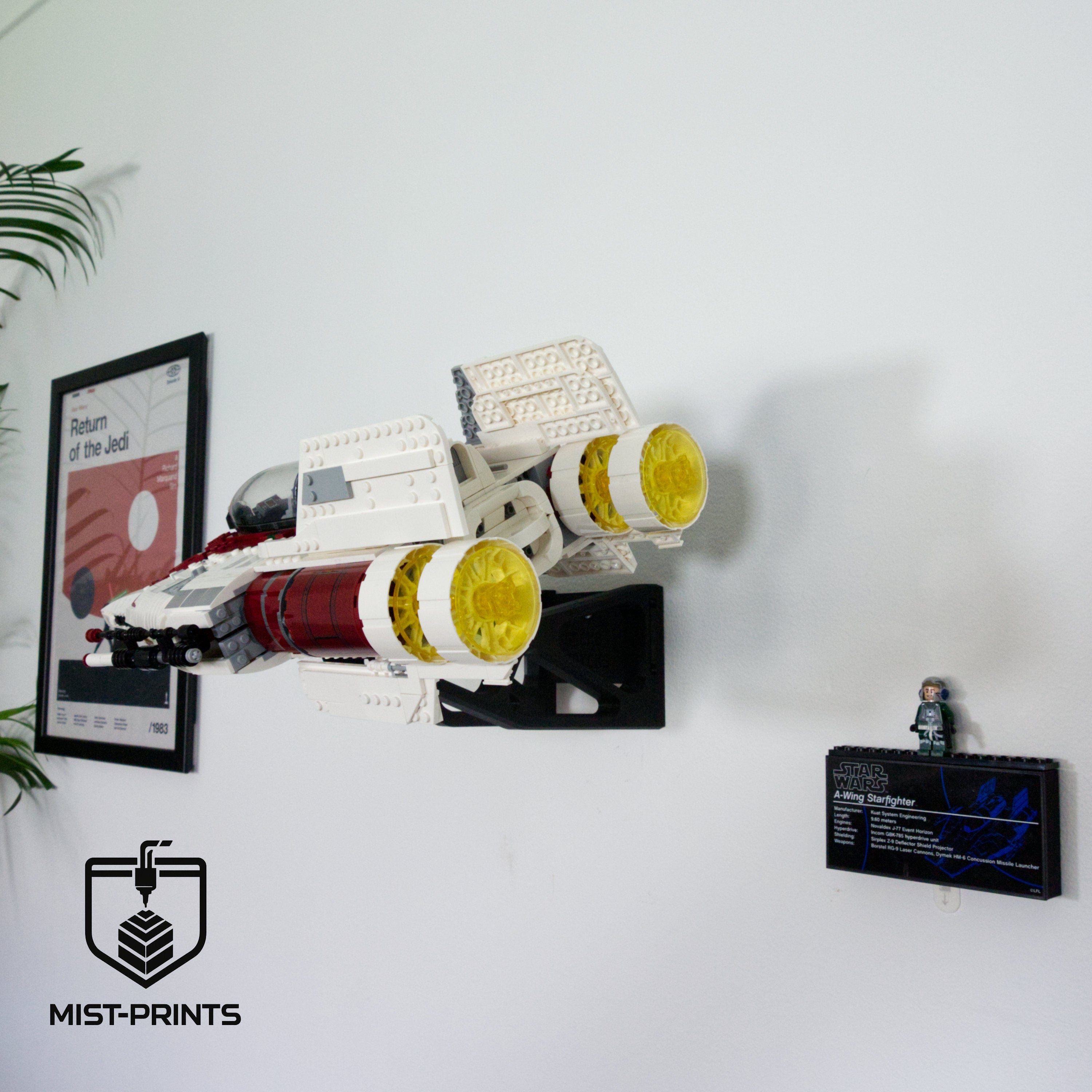 Premium Wandbeugel – Compatibel met LEGO® Star Wars™ UCS A-Wing Starfighter™ 75275