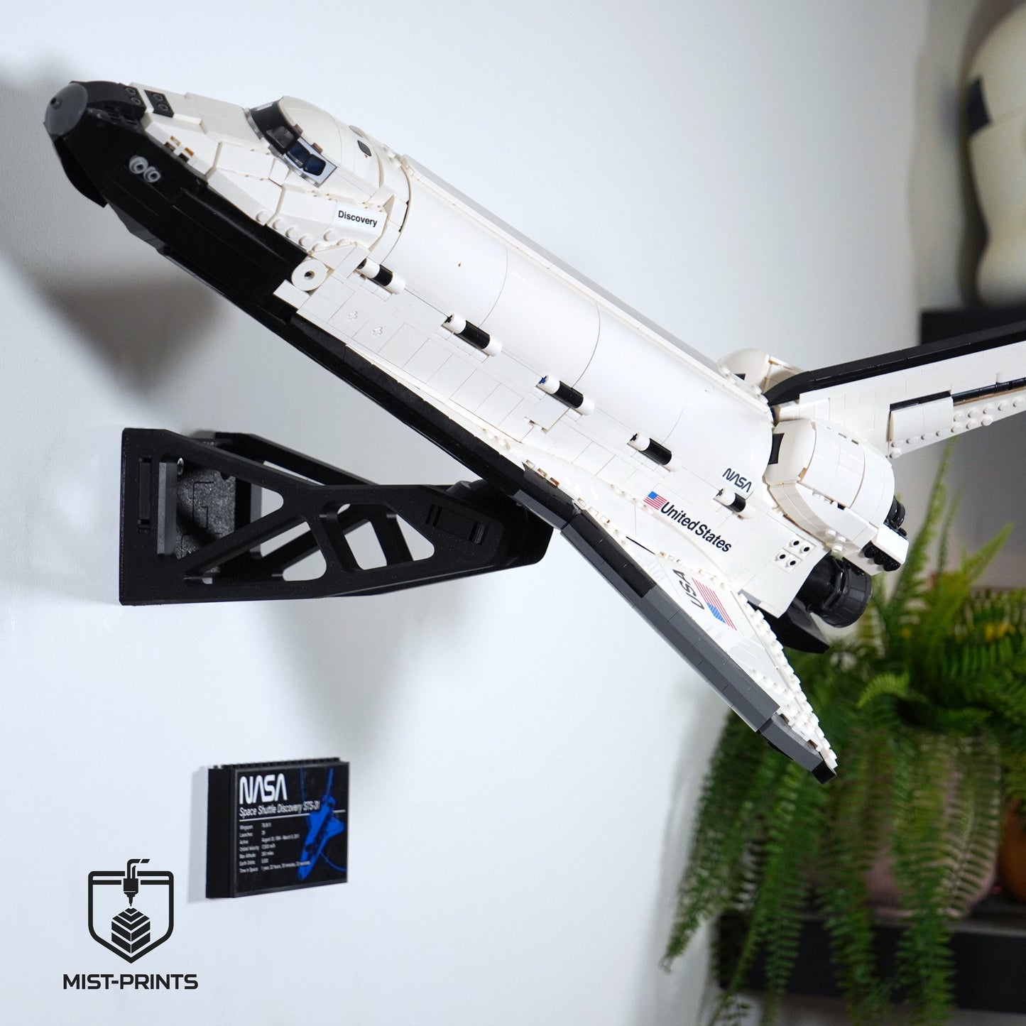 Premium Wandbeugel – Compatibel met LEGO® NASA Space Shuttle Discovery 10283
