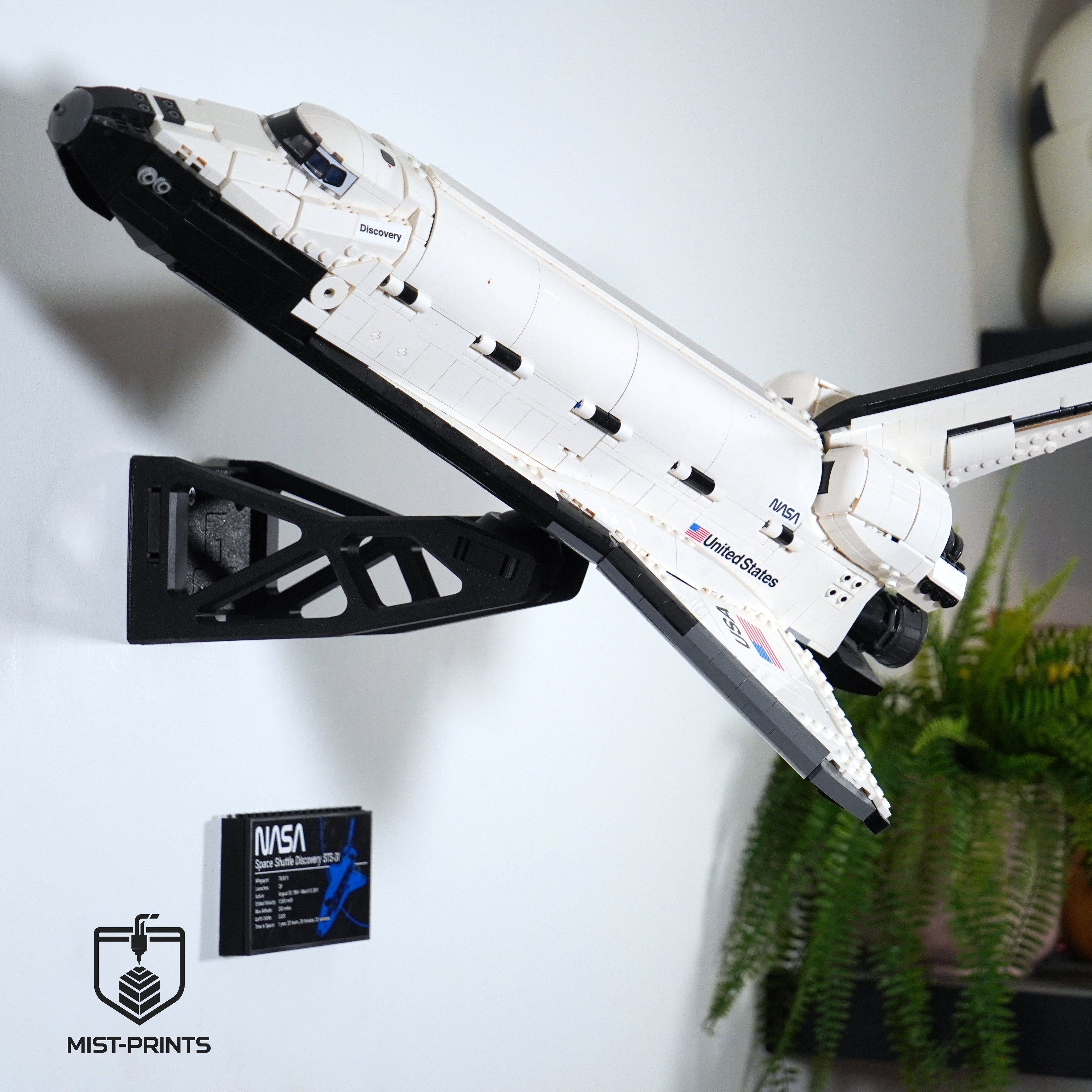 Premium Wandbeugel – Compatibel met LEGO® NASA Space Shuttle Discovery 10283