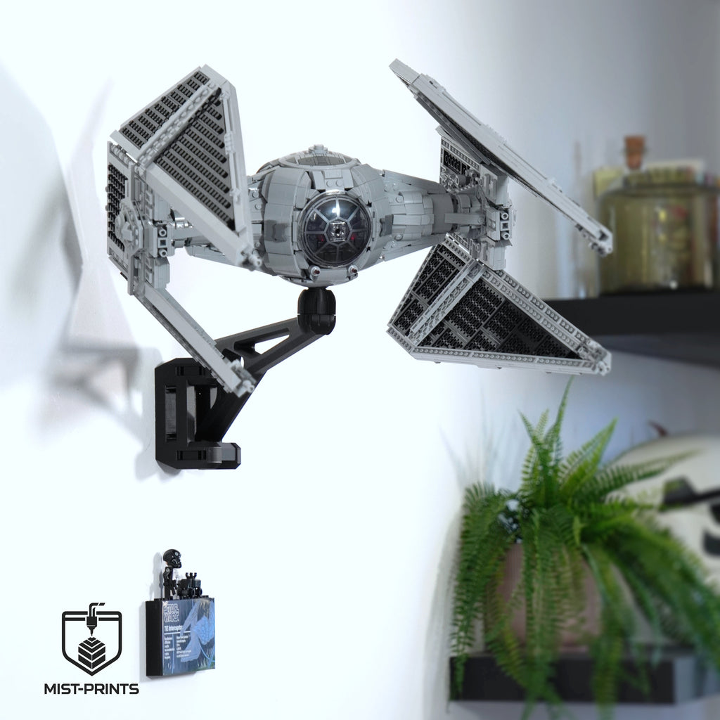 Premium Wandbeugel – Compatibel met LEGO® Star Wars™ UCS TIE Interceptor™ 75382
