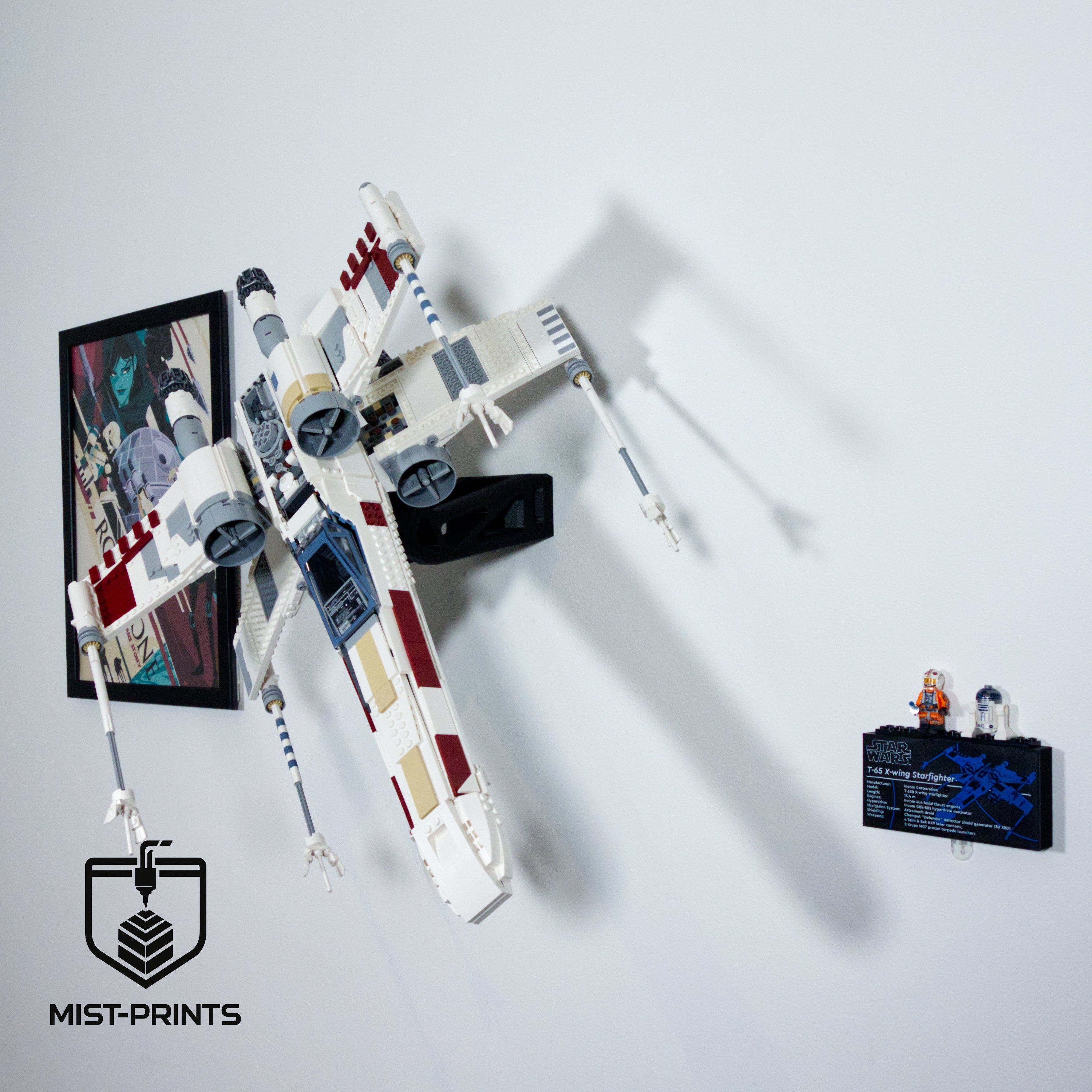 Premium Wandbeugel – Compatibel met LEGO® Star Wars™ X-Wing Starfighter 75355