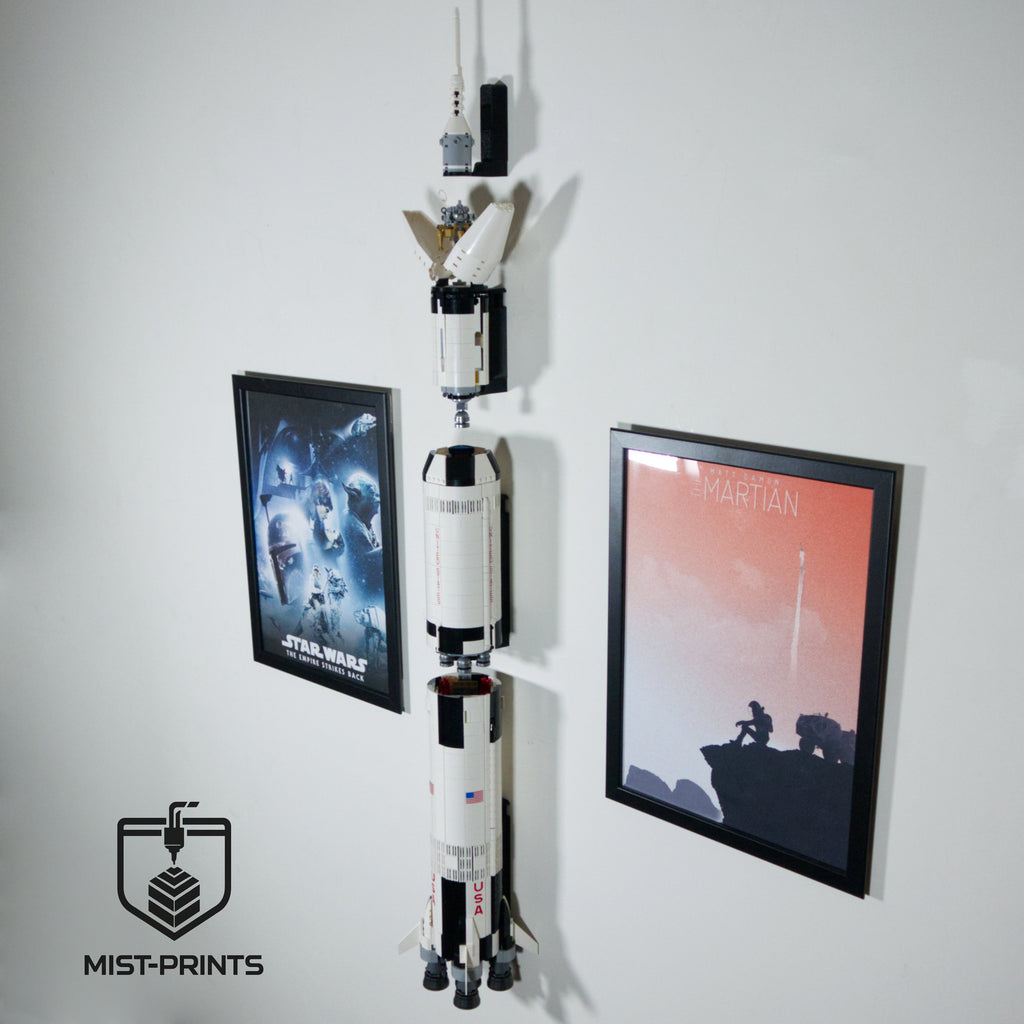 Premium Wandbeugel – Compatibel met LEGO® Ideas NASA Apollo Saturn V 92176 / 21309