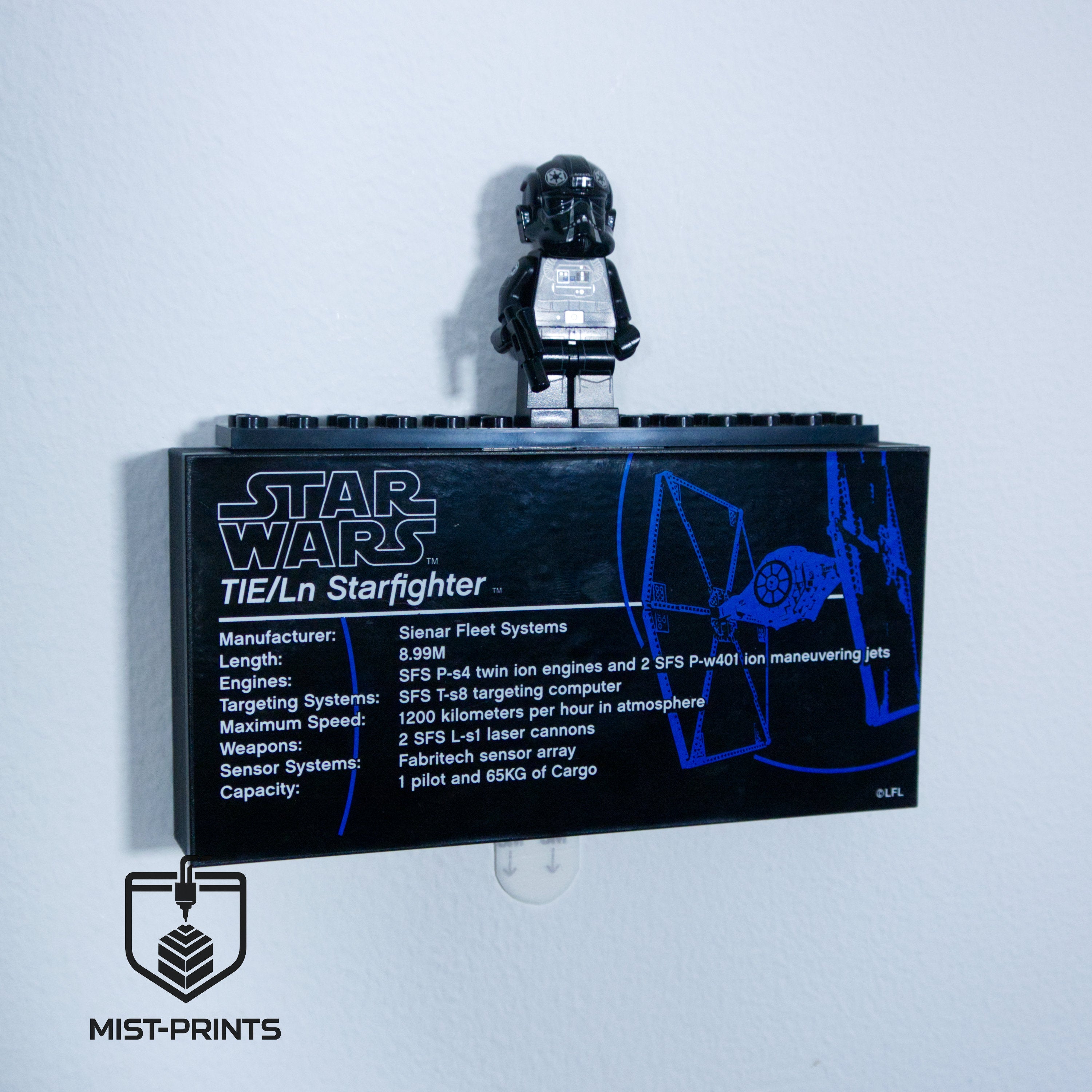 Premium Wandbeugel – Compatibel met LEGO® Star Wars™ UCS TIE Fighter™ 75095