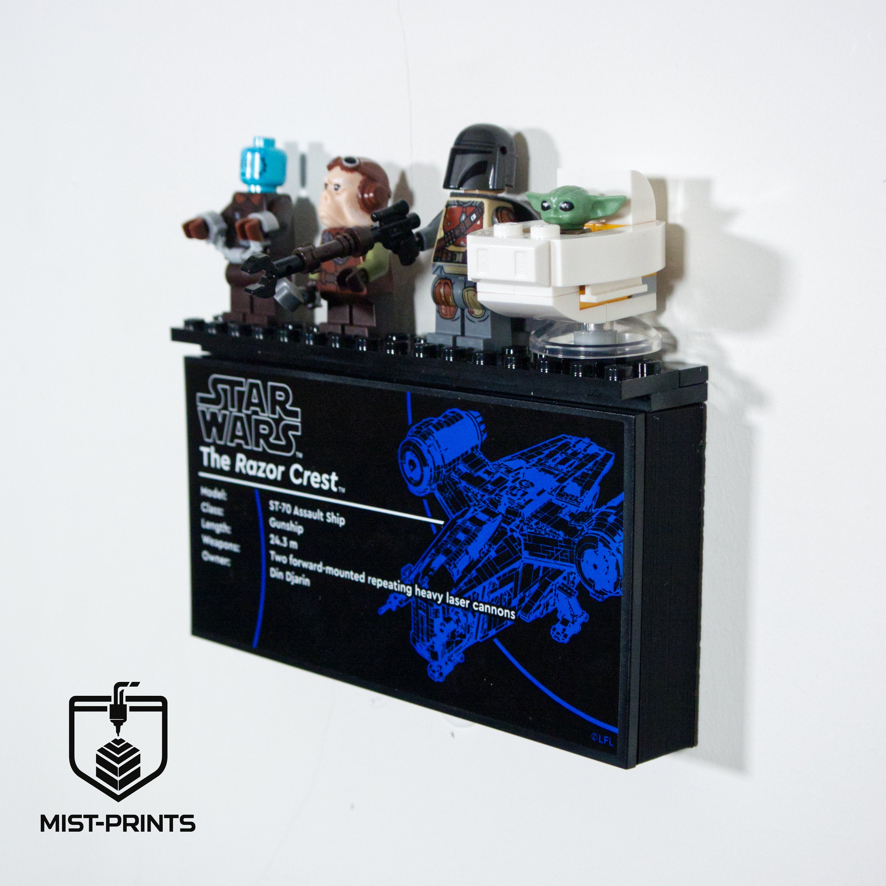 Premium Wandbeugel – Compatibel met LEGO® Star Wars™ UCS Razor Crest™ 75331