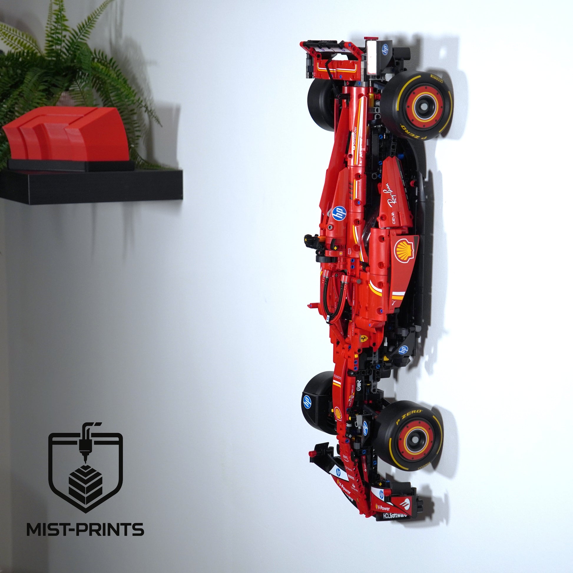Universele 2-delige Wandbeugel – Compatibel met LEGO® Ferrari F1 42207