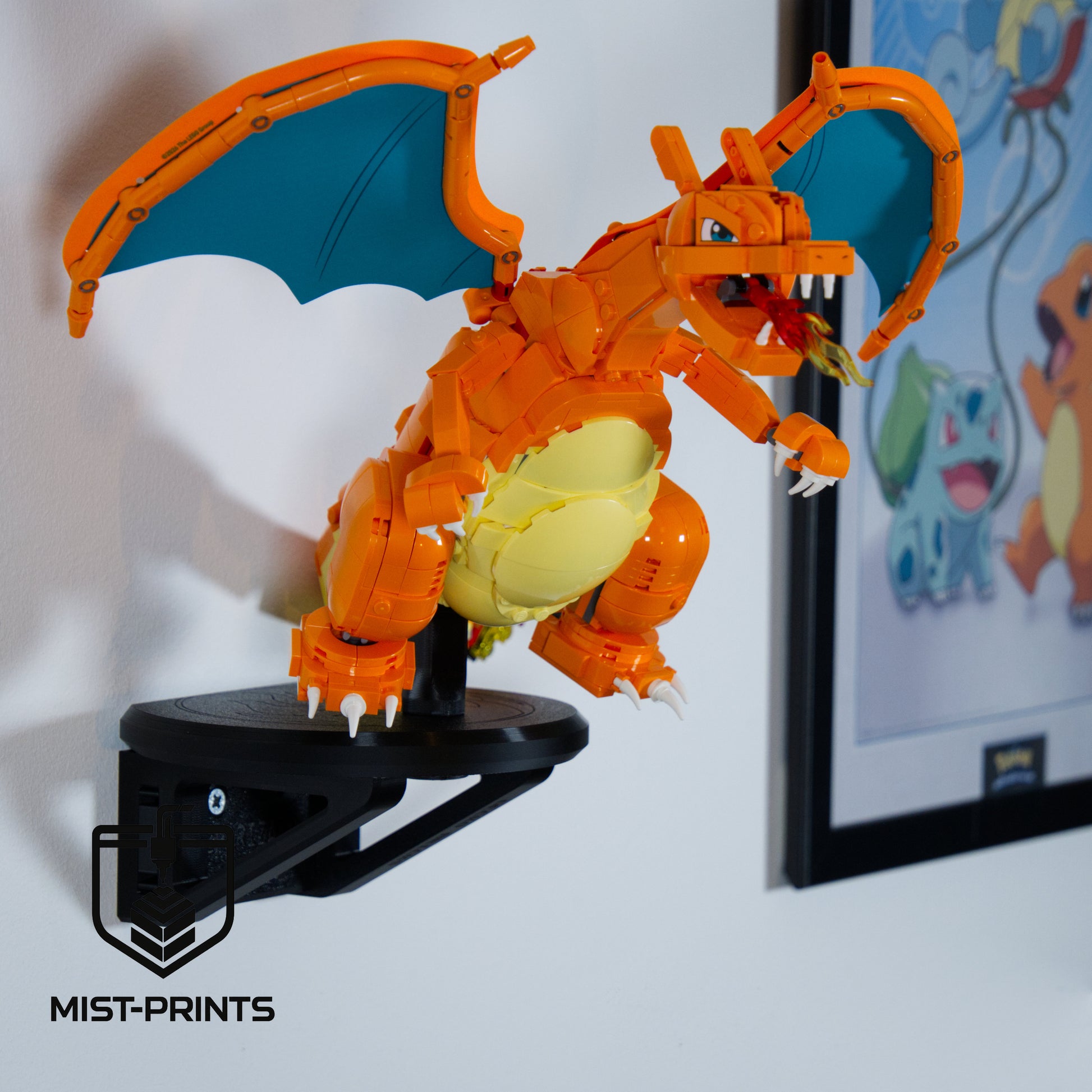 Premium Wandbeugel Set (3-delig) – Compatibel met LEGO® Pokémon™ Venusaur, Charizard & Blastoise 72153