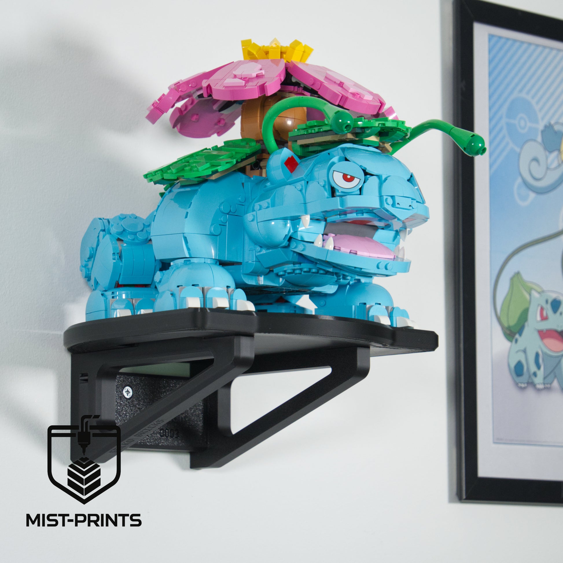 Premium Wandbeugel Set (3-delig) – Compatibel met LEGO® Pokémon™ Venusaur, Charizard & Blastoise 72153