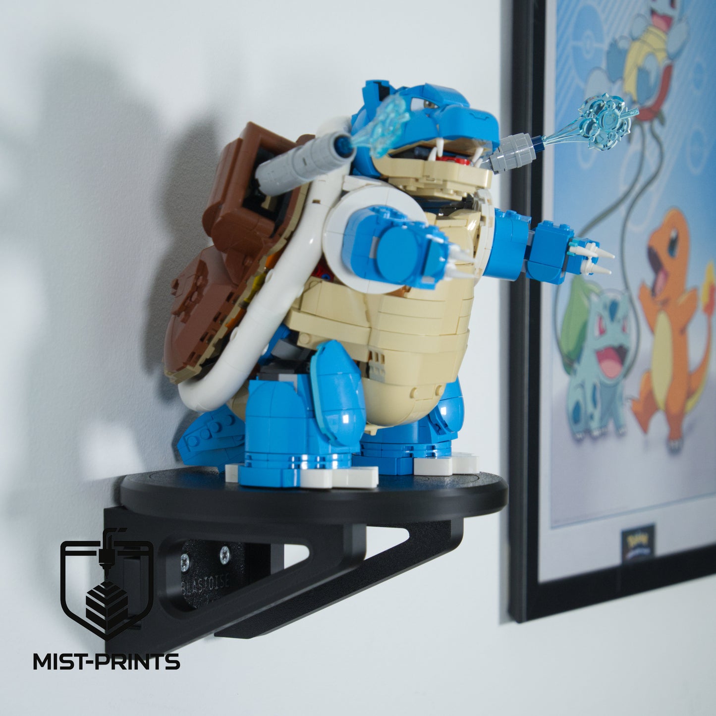 Premium Wandbeugel Set (3-delig) – Compatibel met LEGO® Pokémon™ Venusaur, Charizard & Blastoise 72153