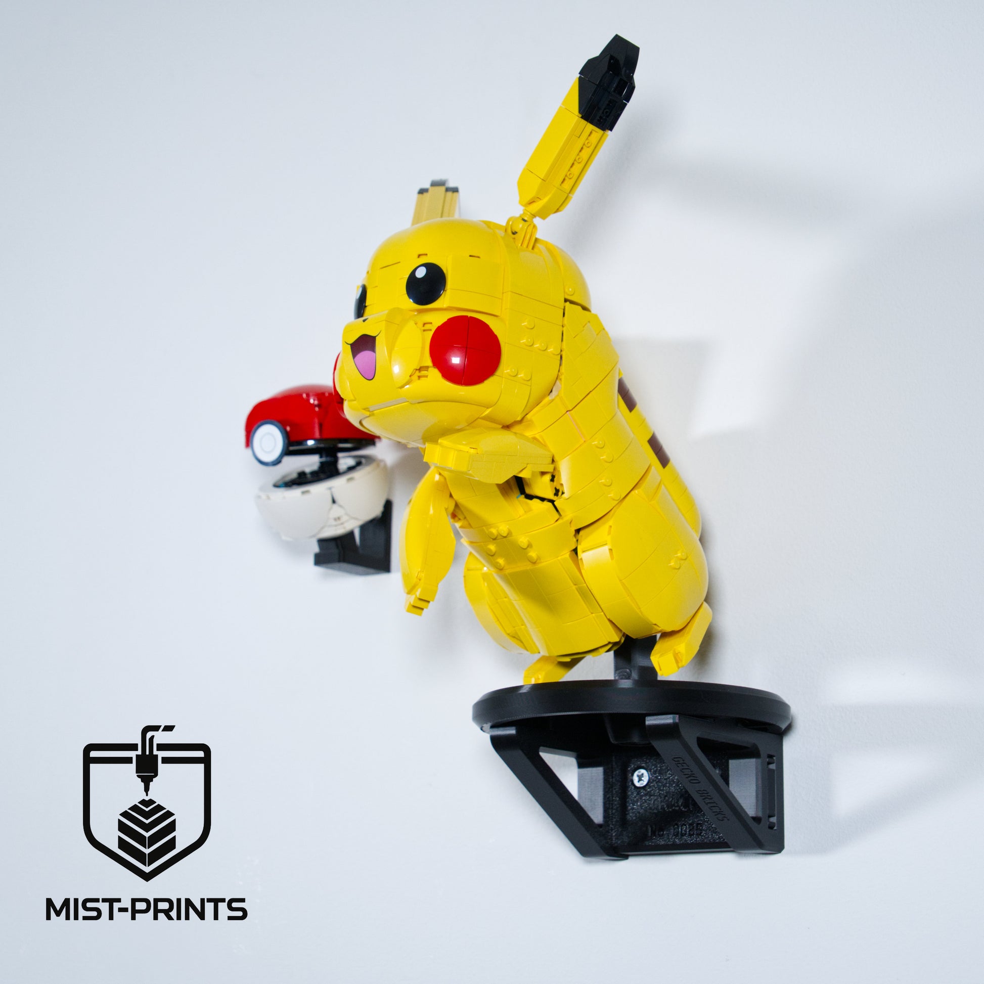 Premium Wandbeugel – Compatibel met LEGO® Pokémon™ Pikachu en Pokéball 72152