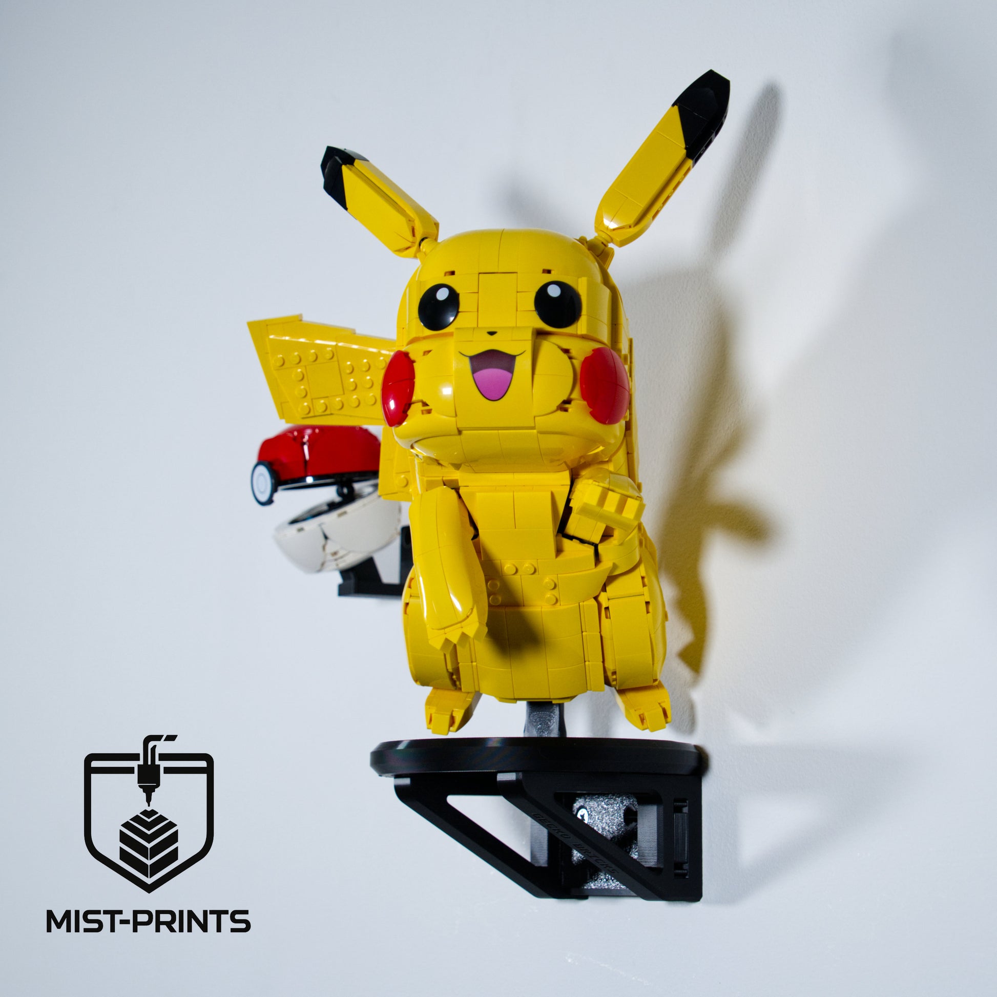 Premium Wandbeugel – Compatibel met LEGO® Pokémon™ Pikachu en Pokéball 72152